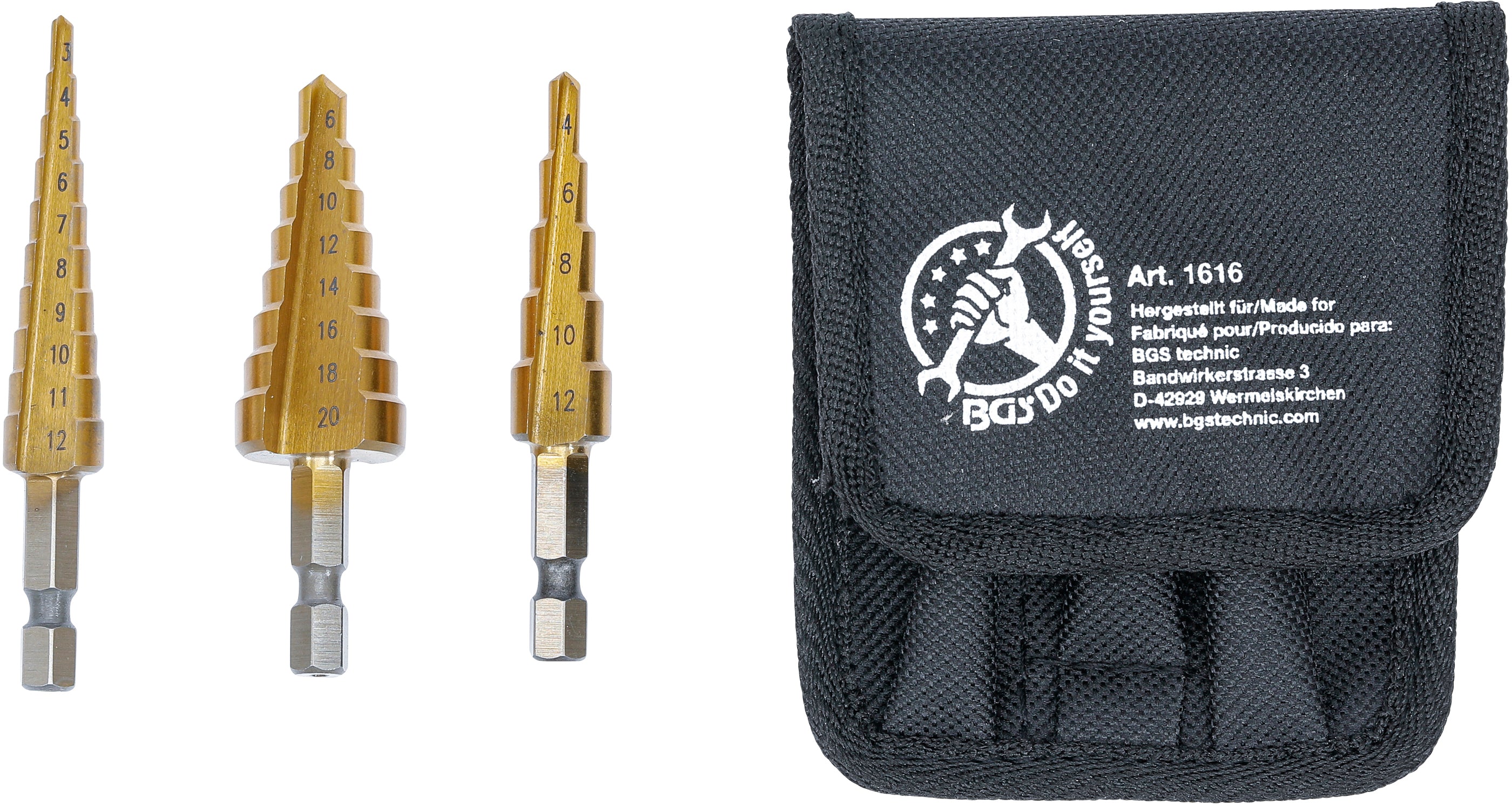 HSS-Stegborr-sats | 3 - 20 mm | 3 delar