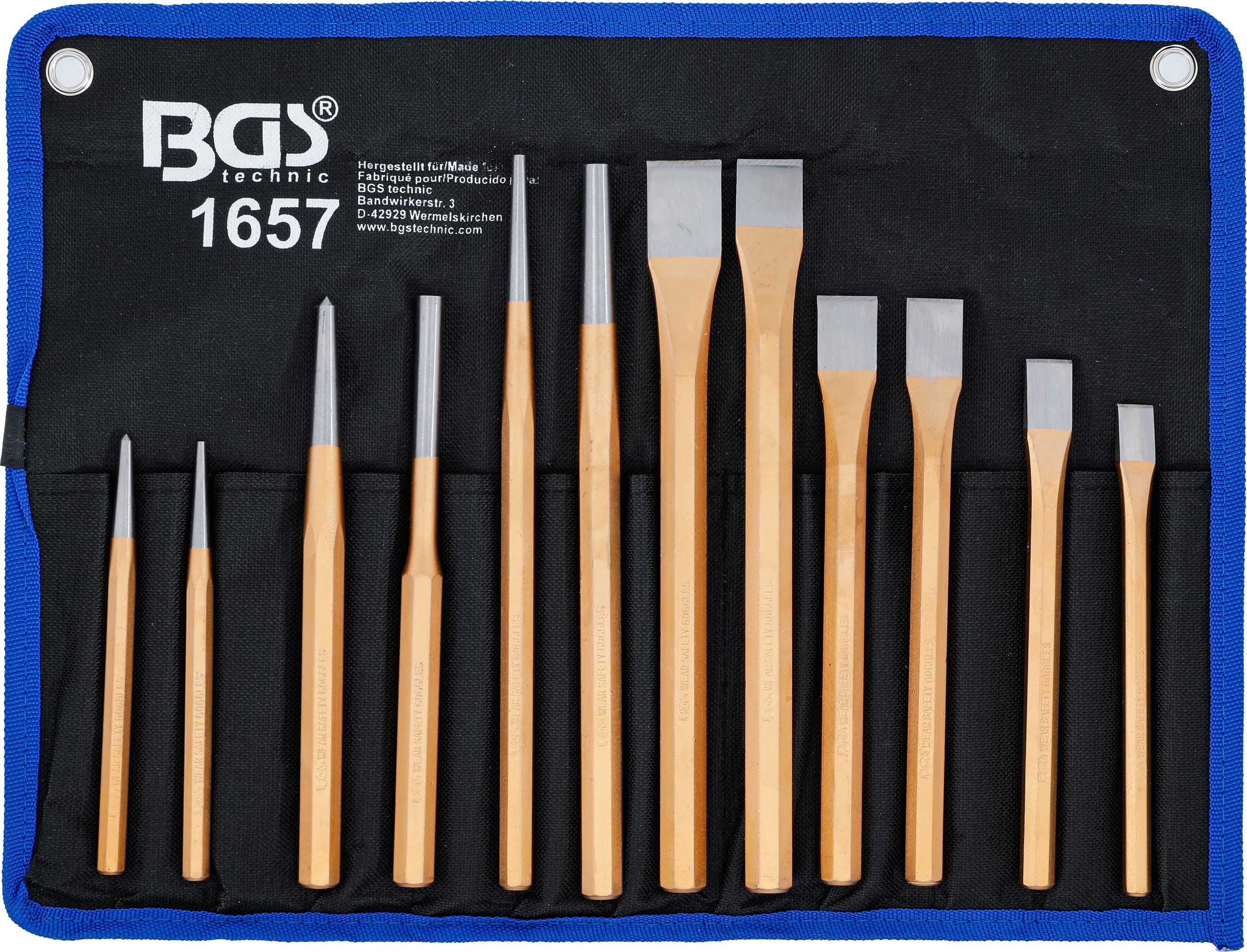 Sprintutdrivare-/ Mejsel-/ Körnare-sats | 12 delar