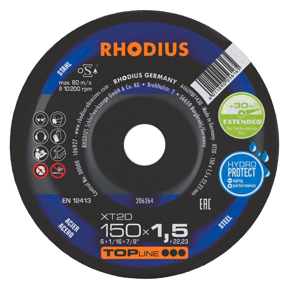 RHODIUS XT20 Kapskiva 150x1,5 x22,23 (25 förp)