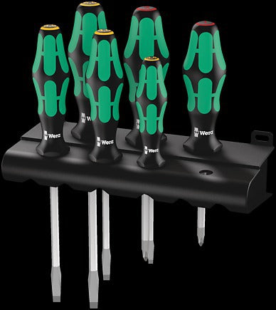 WERA 334 SK/6 Rack Screwdriver set Kraftform Plus
