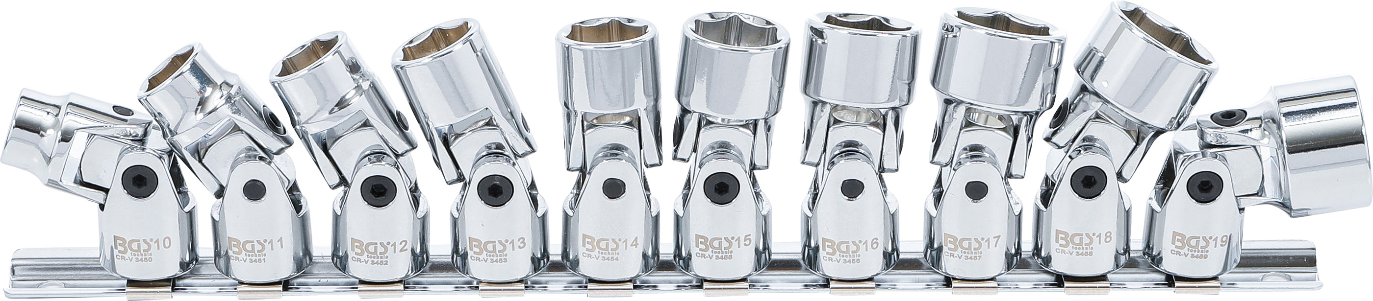 Kardanaxel-Insats-sats Sexkant | 10 mm (3/8") | 10 - 19 mm | 10 delar