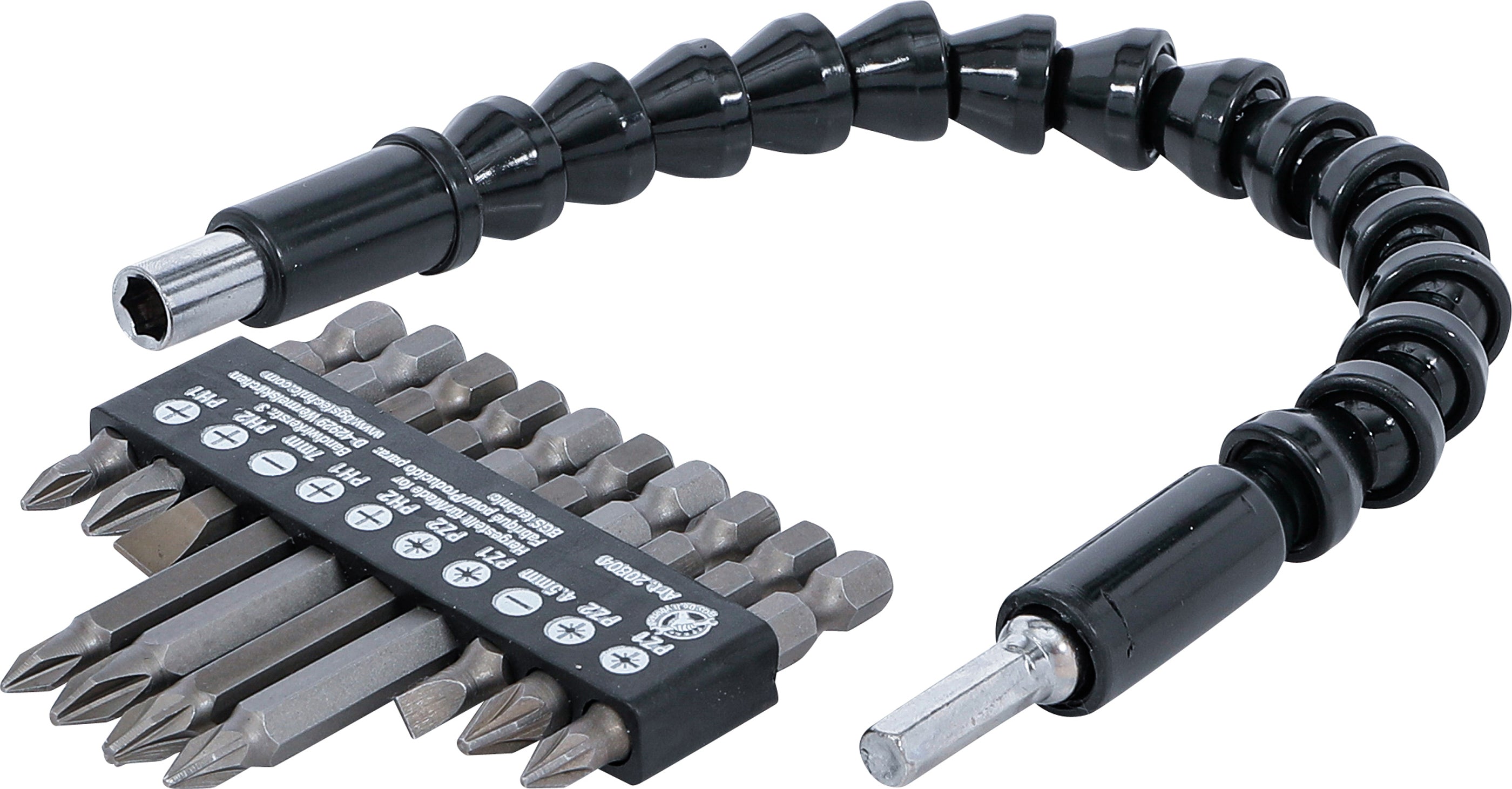 Bit-sats med flexibel axel | Yttre sexkant 6,3 mm (1/4") | 11 delar