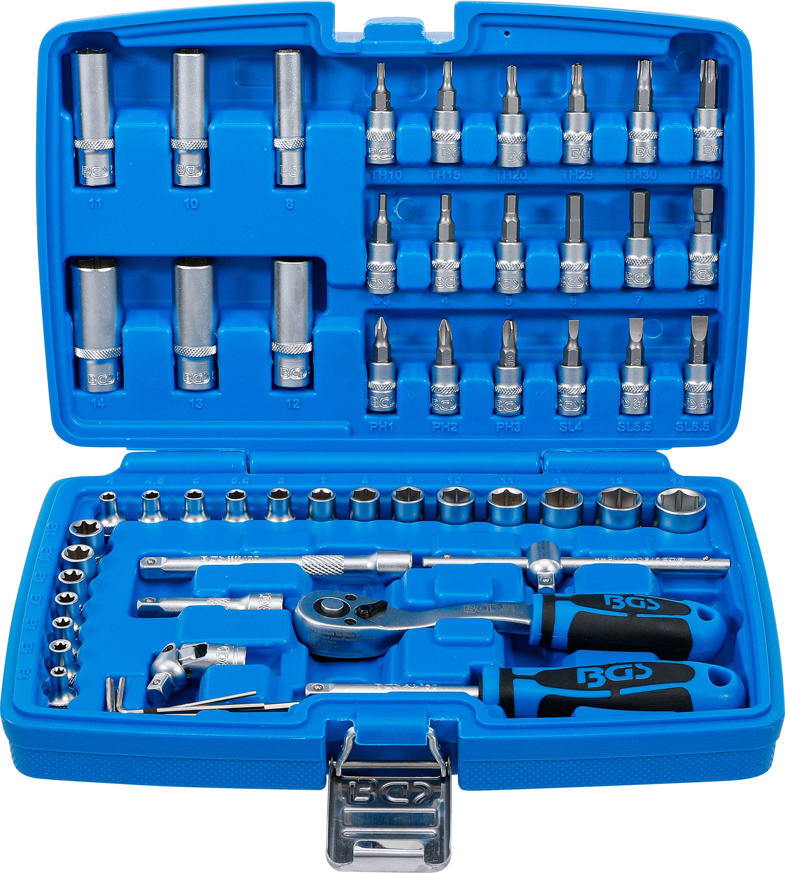 Hylsnyckel-sats | 6,3 mm (1/4") | 53 delar