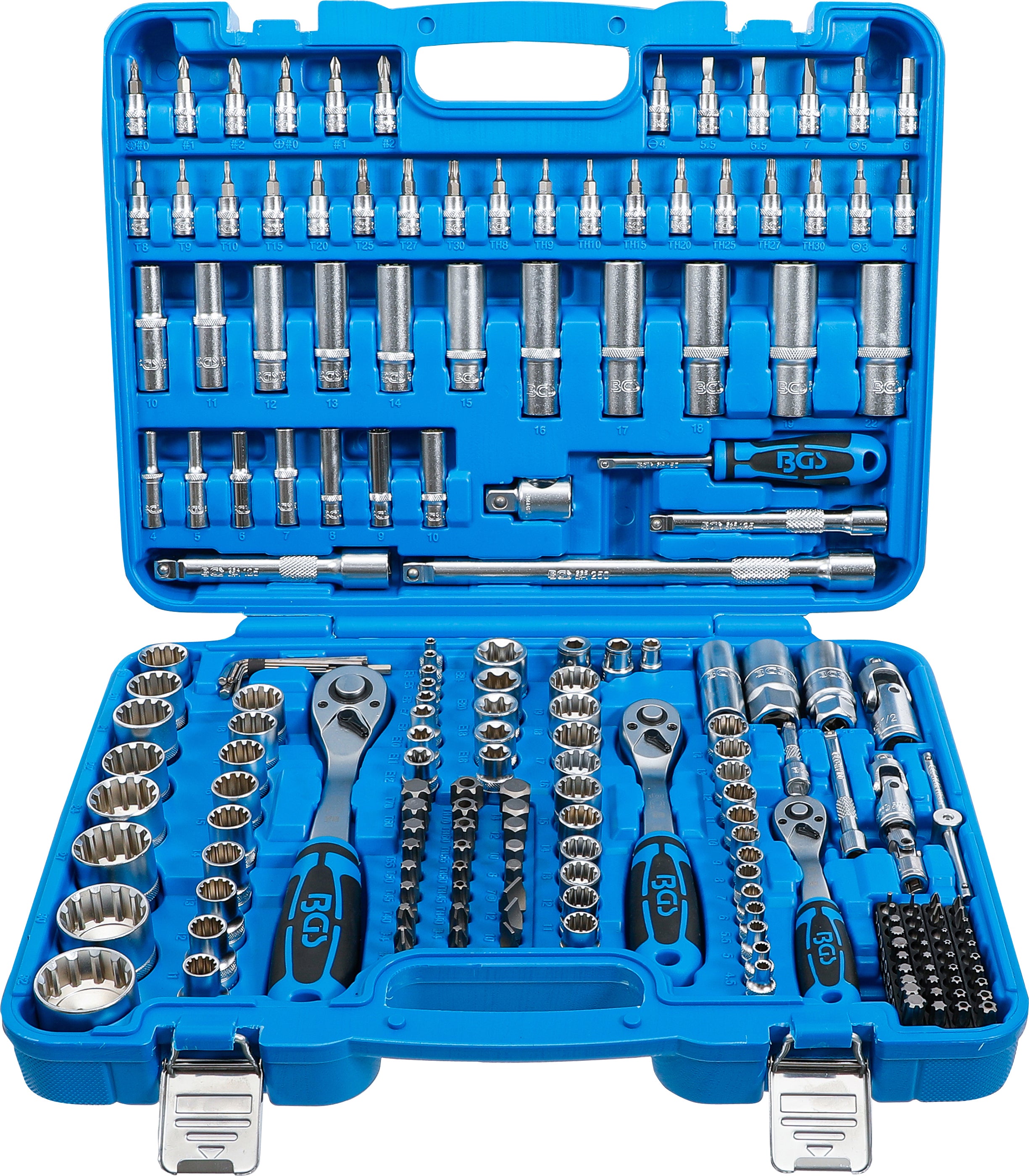 Hylsnyckel-sats "Gear Lock" | 6,3 mm (1/4") / 10 mm (3/8") / 12,5 mm (1/2") | 192 delar