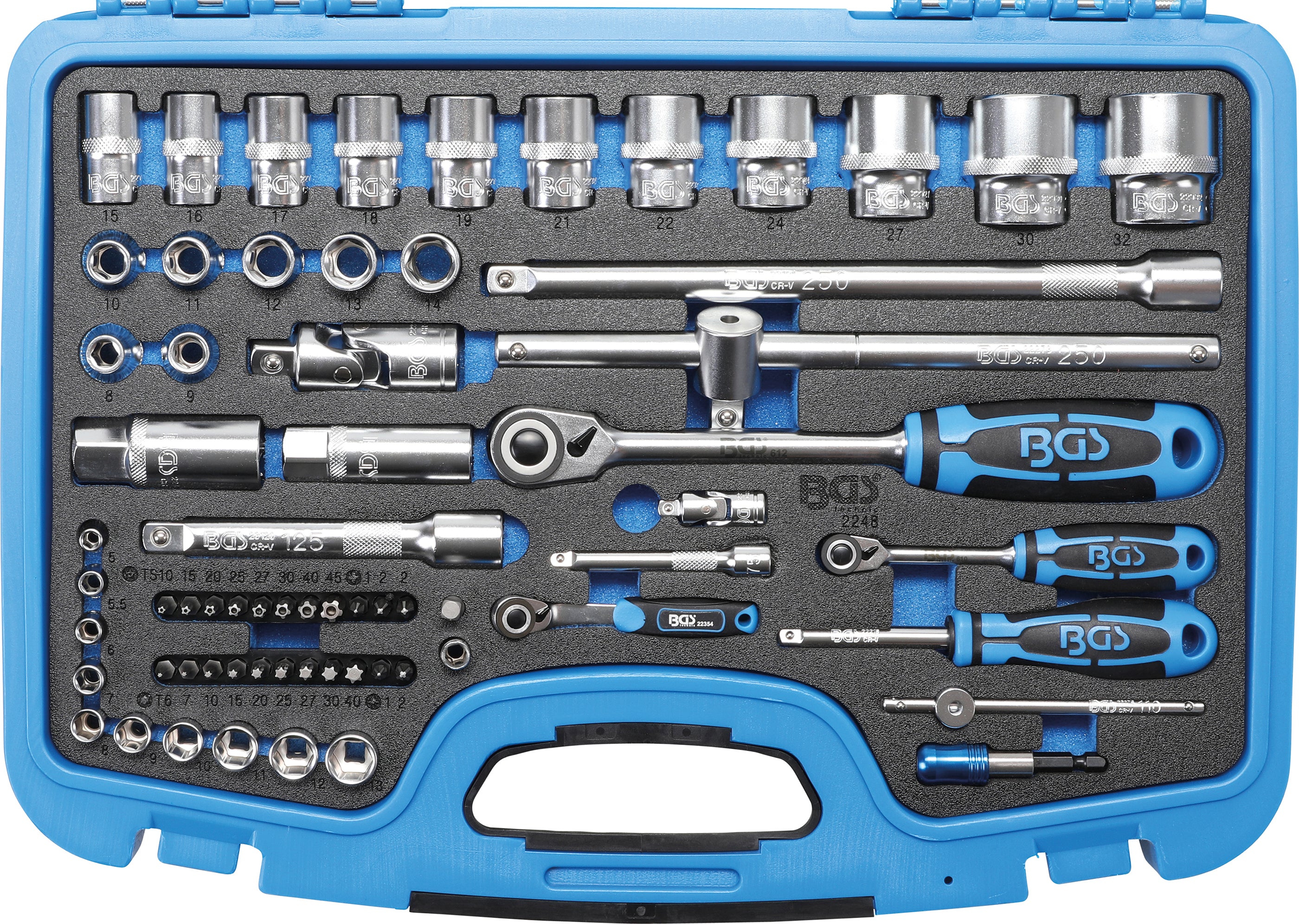 Hylsnyckel-sats Sexkant | 6,3 mm (1/4") / 12,5 mm (1/2") | 66 delar