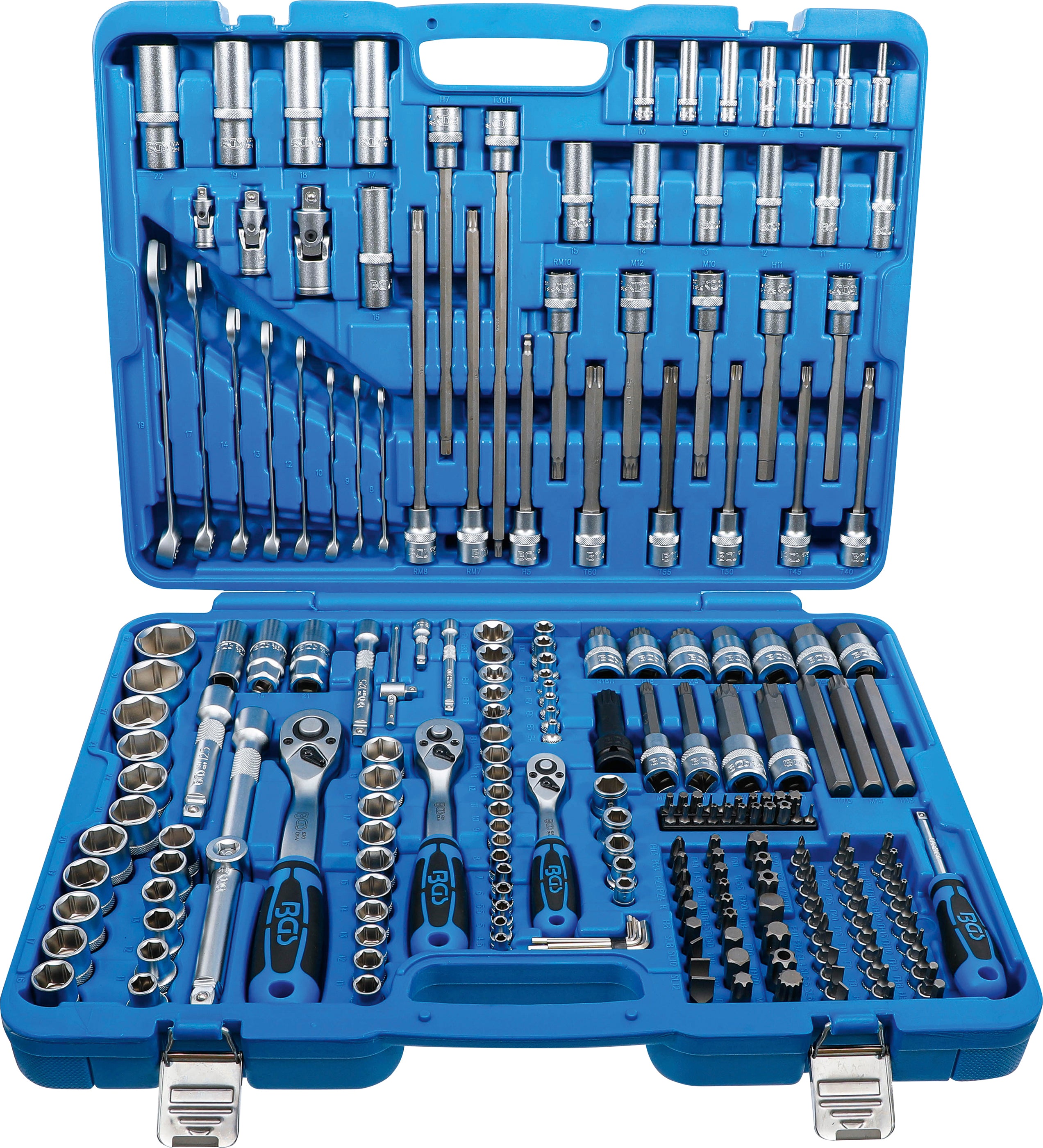 Hylsnyckel-sats Sexkant | 6,3 mm (1/4") / 10 mm (3/8") / 12,5 mm (1/2") | 214 delar
