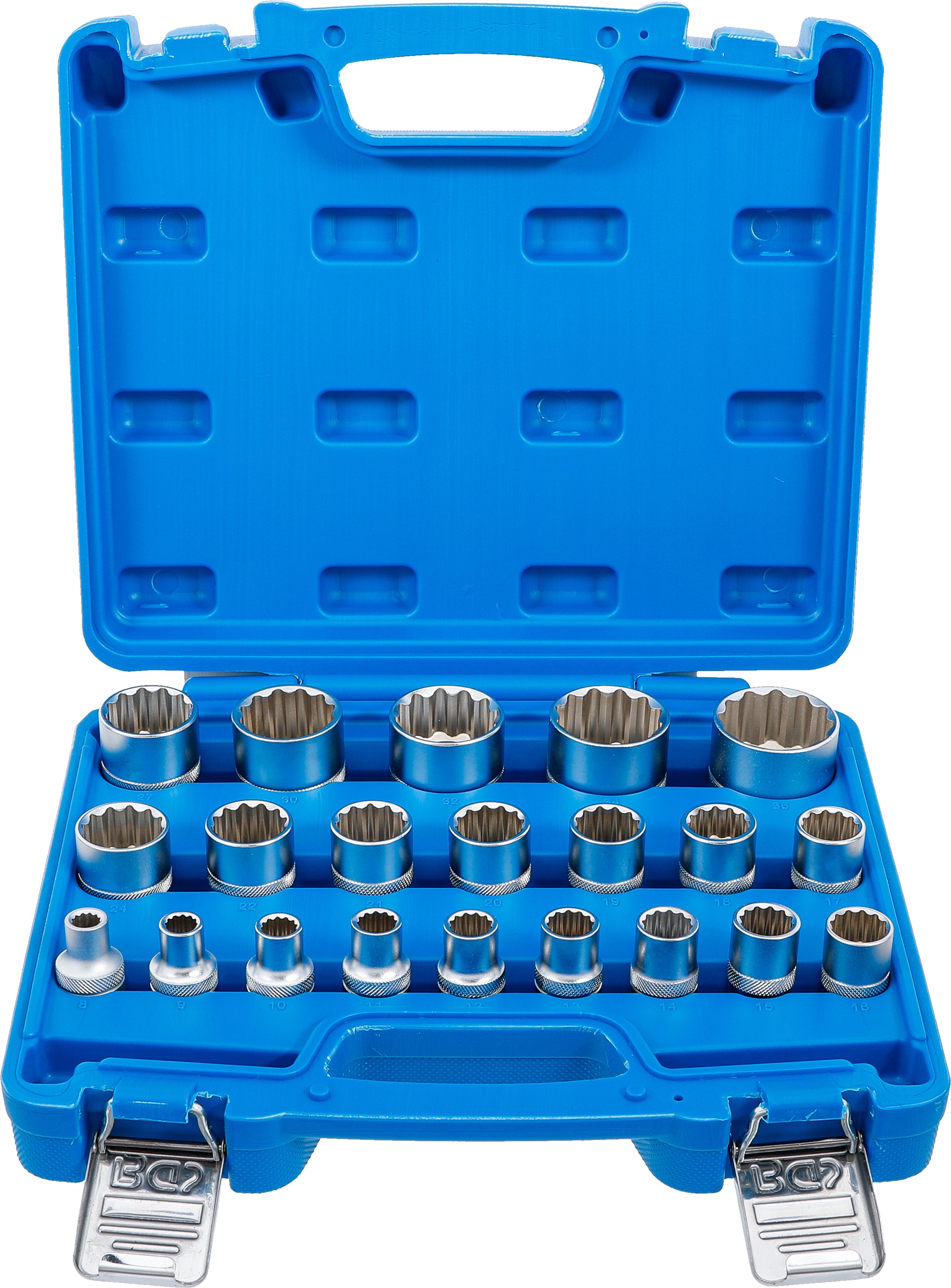 Hylsa-sats Tolvkant | 12,5 mm (1/2") | 8 - 36 mm | 21 delar