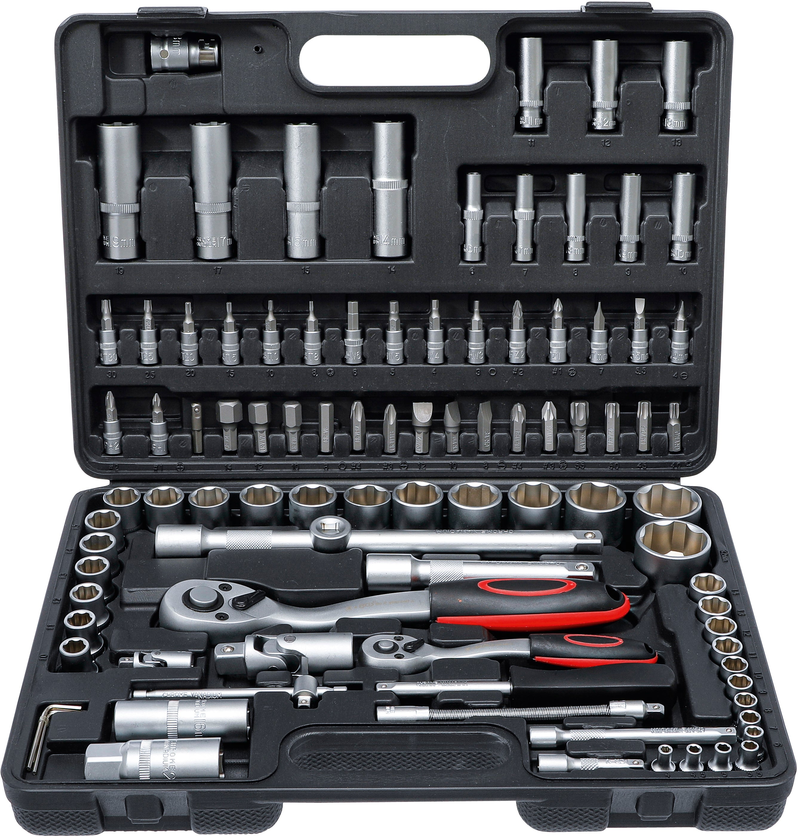 Hylsnyckel-sats | 6,3 mm (1/4") / 12,5 mm (1/2") | 94 delar
