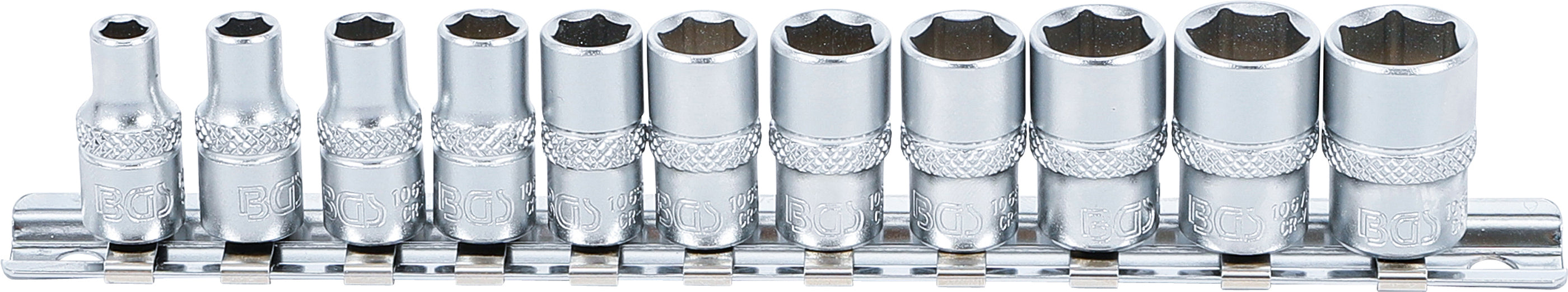 Hylsa-sats Sexkant | 6,3 mm (1/4") | Tumsstorlekar | 11 delar