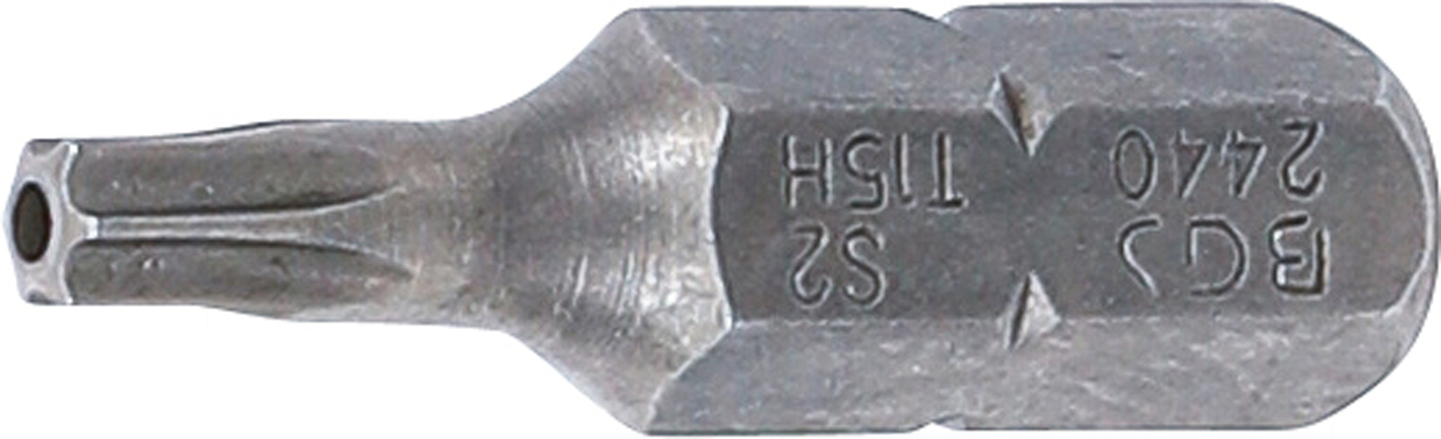 Bit | Längd 25 mm | Yttre sexkant 6,3 mm (1/4") | T-Profil (för Torx) med borrning T15