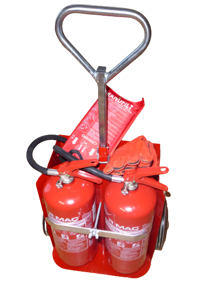 Heta arbeten kärra kompl. 2 x 6kg 55A 233B C + filt & handskar