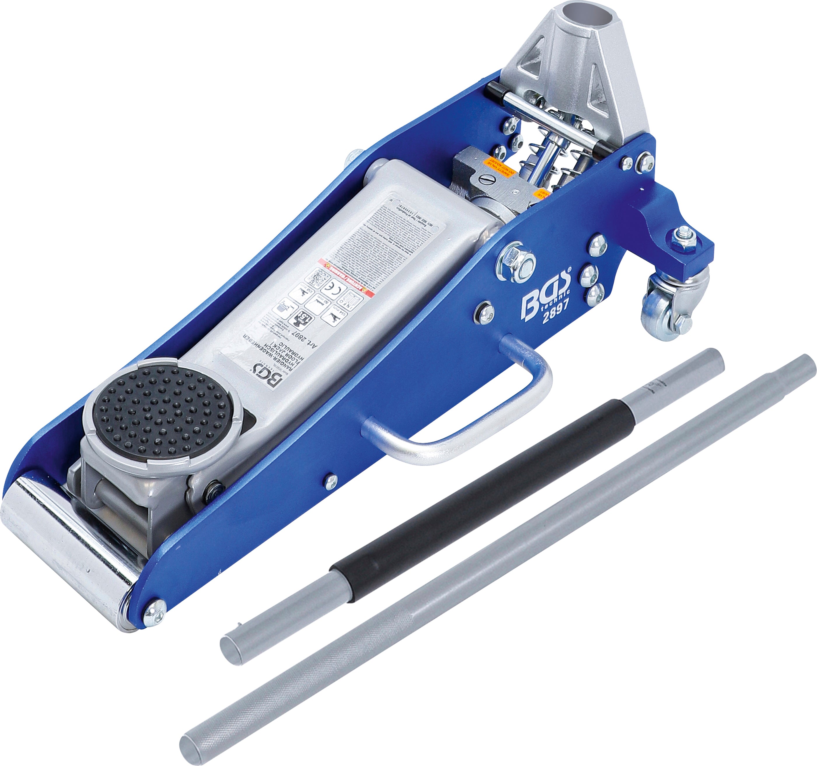 Förflyttnings-Domkraft | Hydraulisk | Aluminium-Stål-Konstruktion | 1,5 t