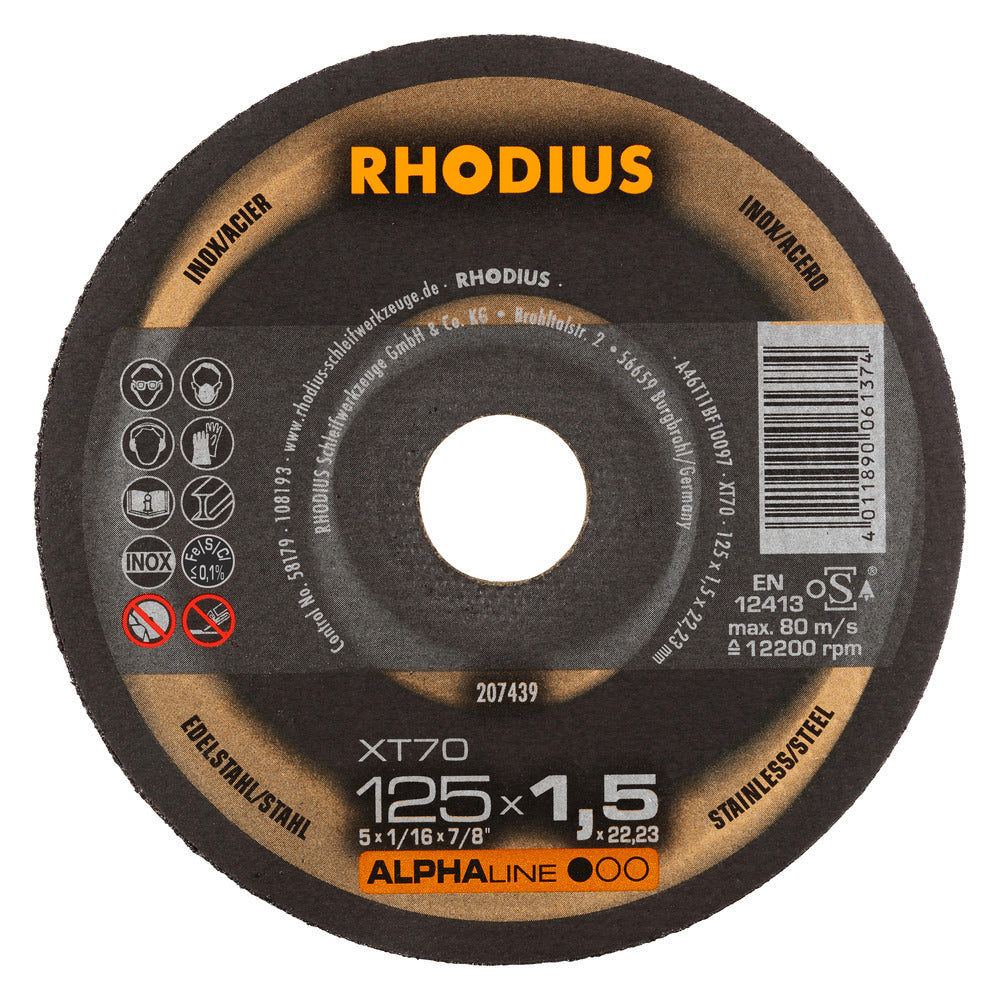 RHODIUS XT70 125x1,5x22,23 (10 pack