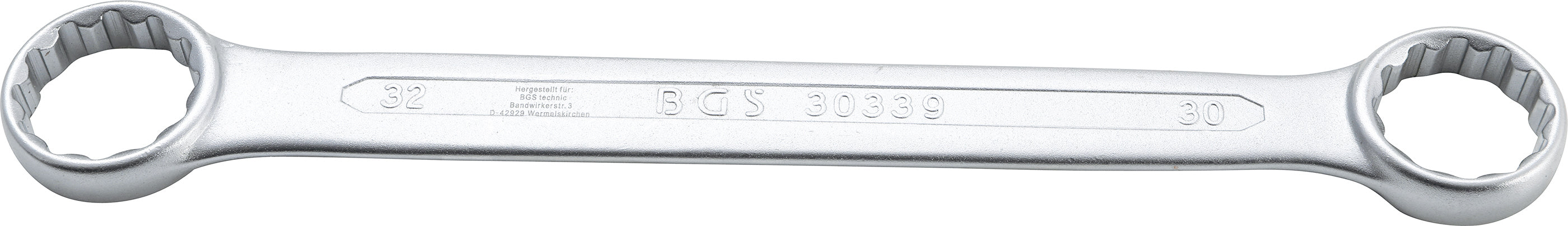 Dubbel-ringnyckel | extra platt | 30 x 32 mm