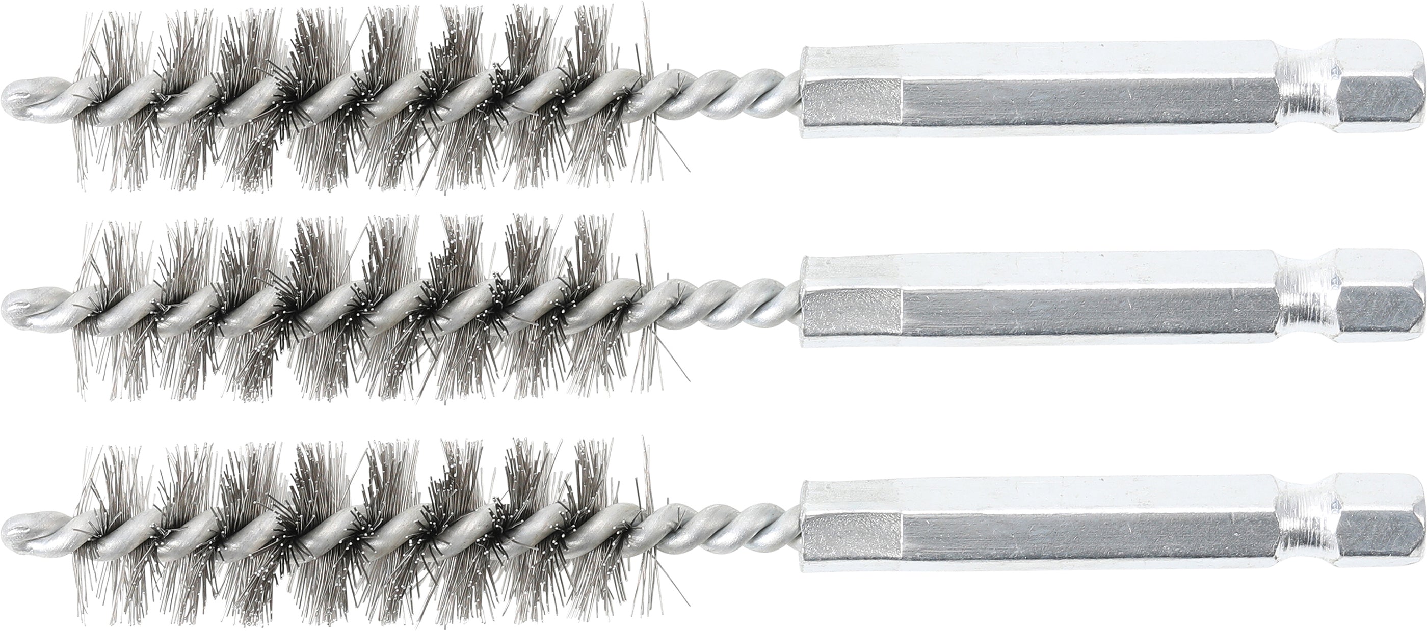 Stålborste | 13 mm | 6,3 mm (1/4") | 3-delig