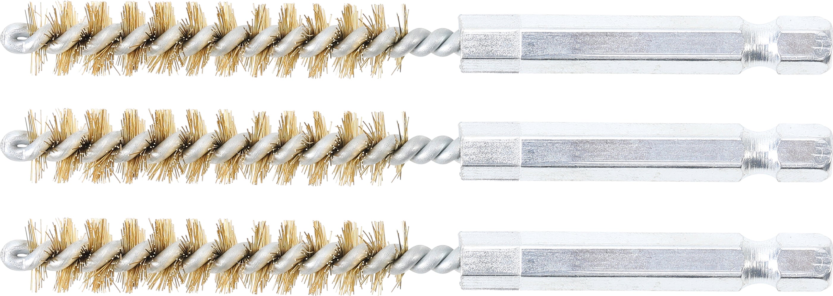Mässingsborste | 9 mm | 6,3 mm (1/4") | 3-delig
