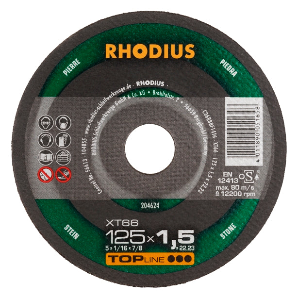 RHODIUS XT66 Kapskiva 125x1,5 (50/förp)