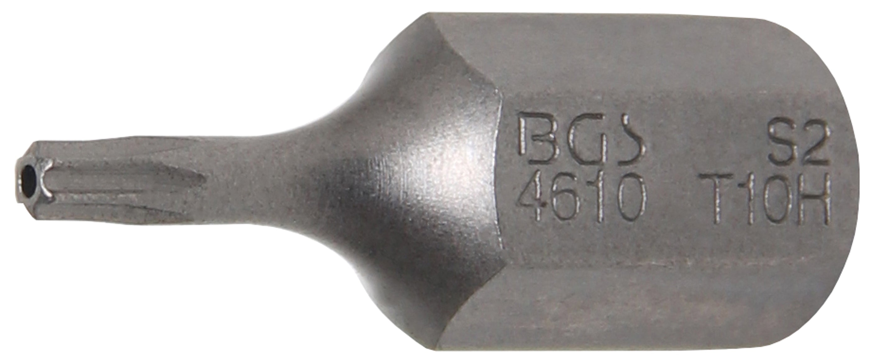 Bit | Längd 30 mm | Yttre sexkant 10 mm (3/8") | T-Profil (för Torx) med borrning T10