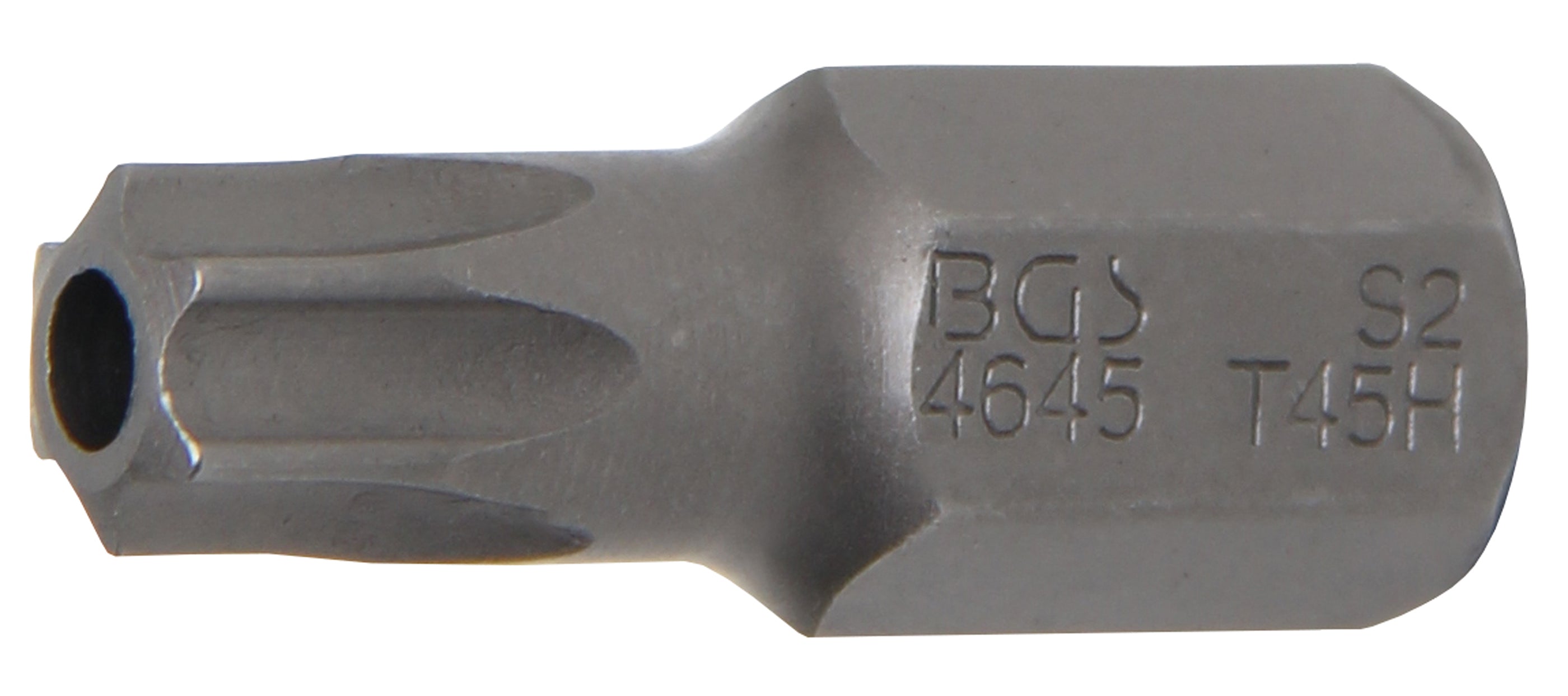 Bit | Längd 30 mm | Yttre sexkant 10 mm (3/8") | T-Profil (för Torx) med borrning T45