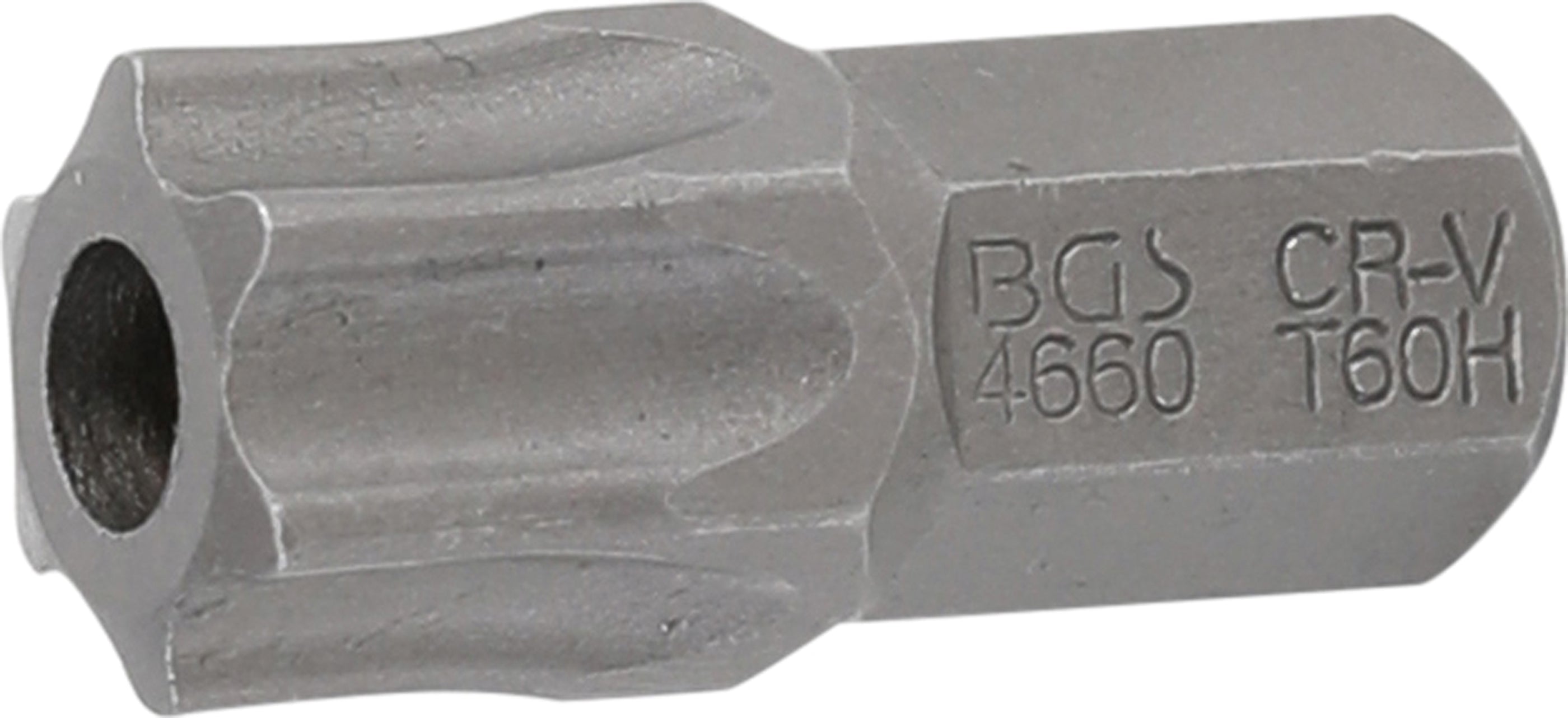 Bit | Längd 30 mm | Yttre sexkant 10 mm (3/8") | T-Profil (för Torx) med borrning T60