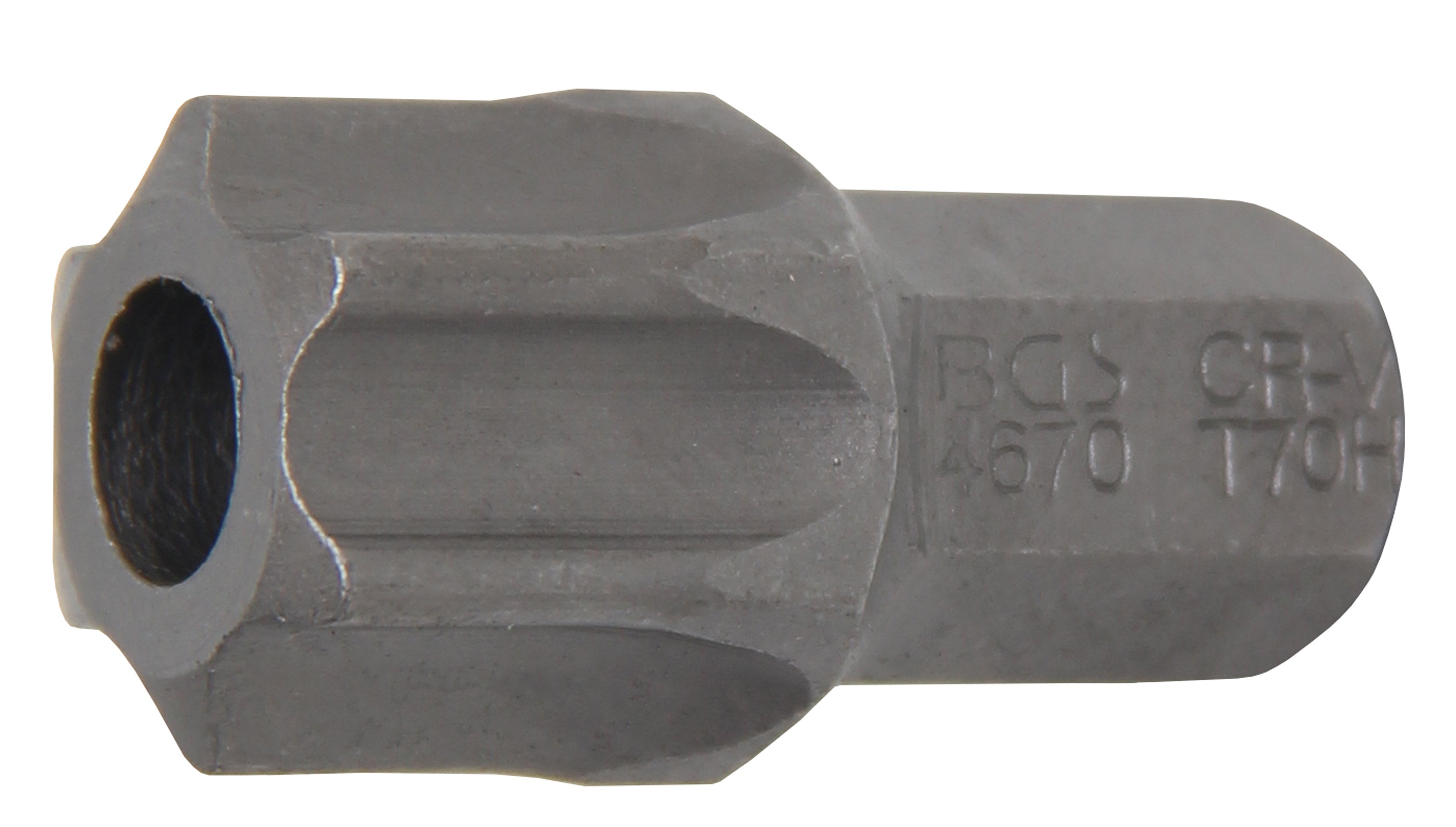 Bit | Längd 30 mm | Yttre sexkant 10 mm (3/8") | T-Profil (för Torx) med borrning T70