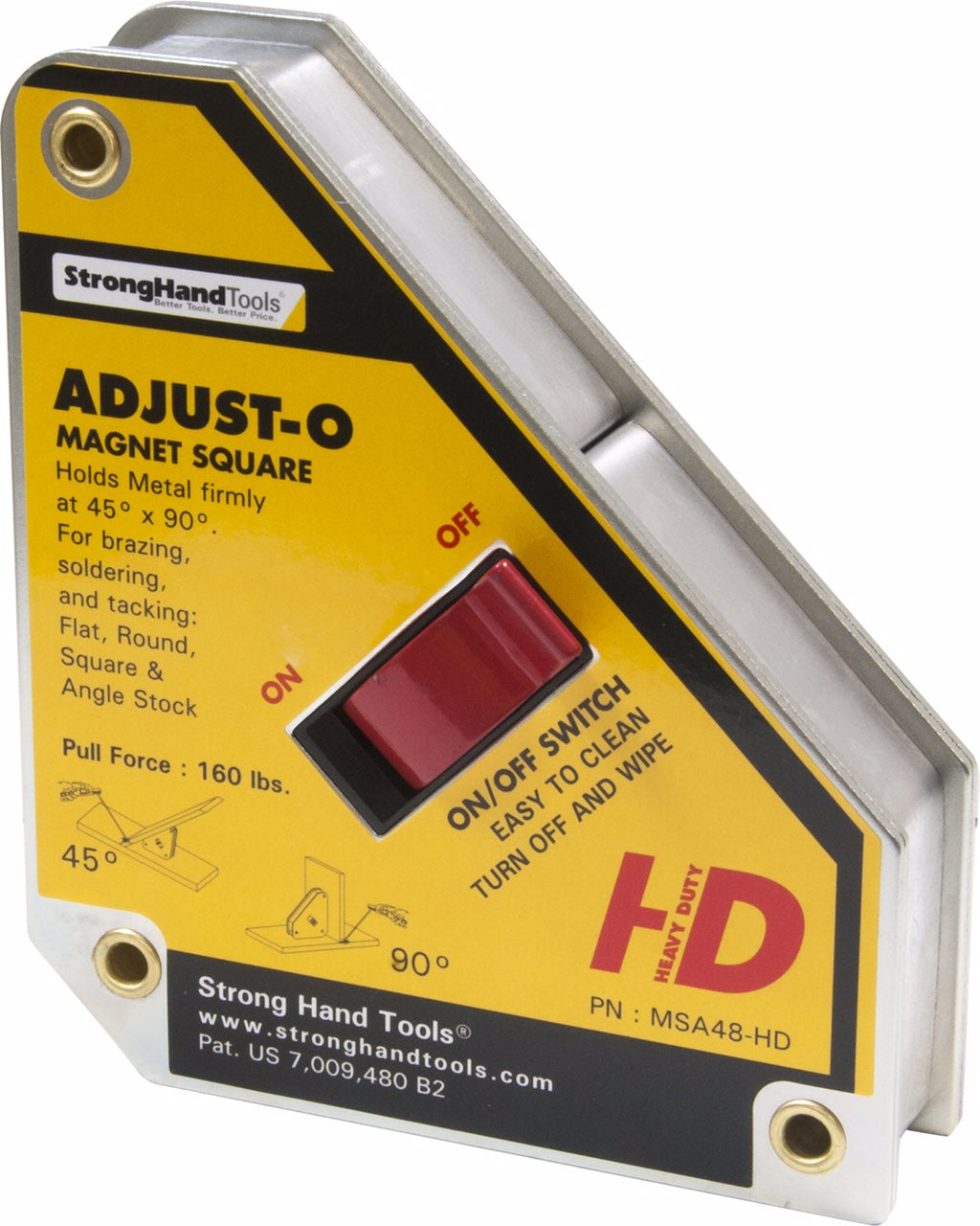 STRONGHAND Vinkelmagnet On/Off 75kg