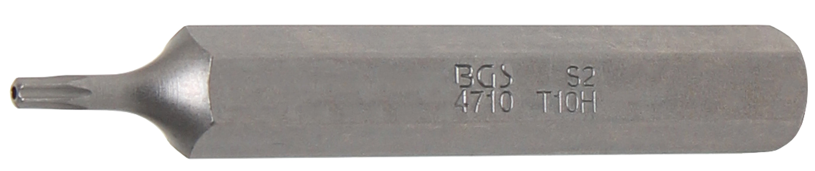 Bit | Längd 75 mm | Yttre sexkant 10 mm (3/8") | T-Profil (för Torx) med borrning T10