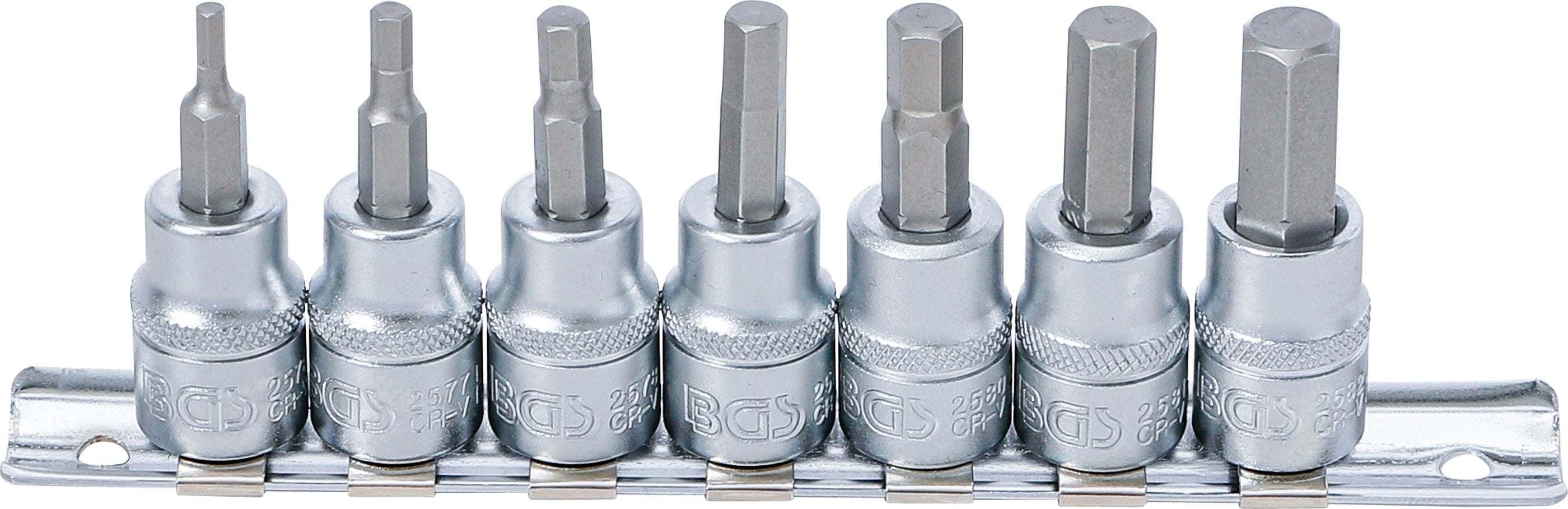 Bit-Insats-sats | 10 mm (3/8") | Inre sexkant 3 - 10 mm | 7 delar