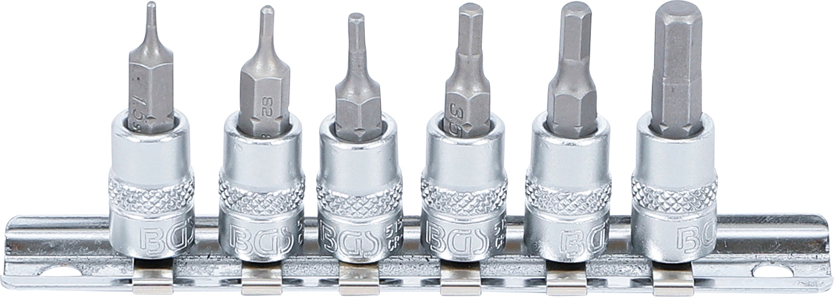 Bit-Insats-sats | 6,3 mm (1/4") | Inre sexkant 1,5 - 6 mm | 6 delar