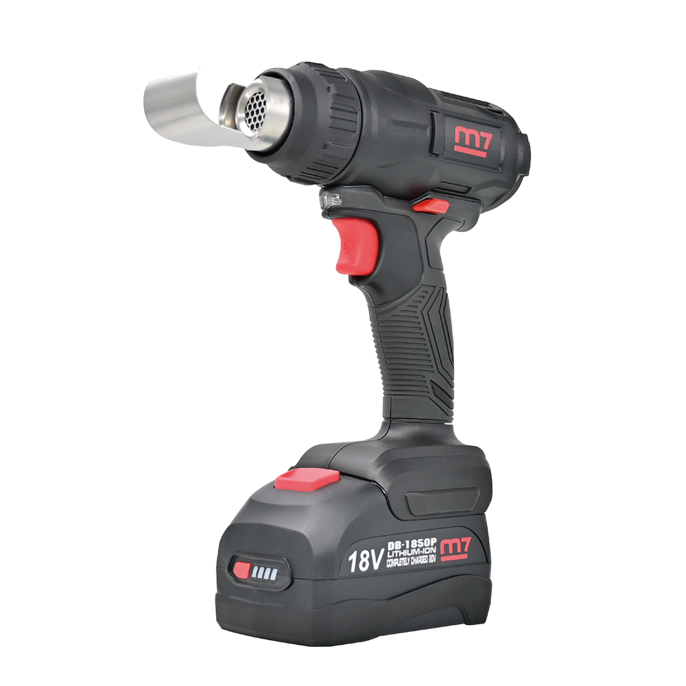 m7 Hetluftspistol 18V inkl.2 x 5.0 Ah batteri & laddare