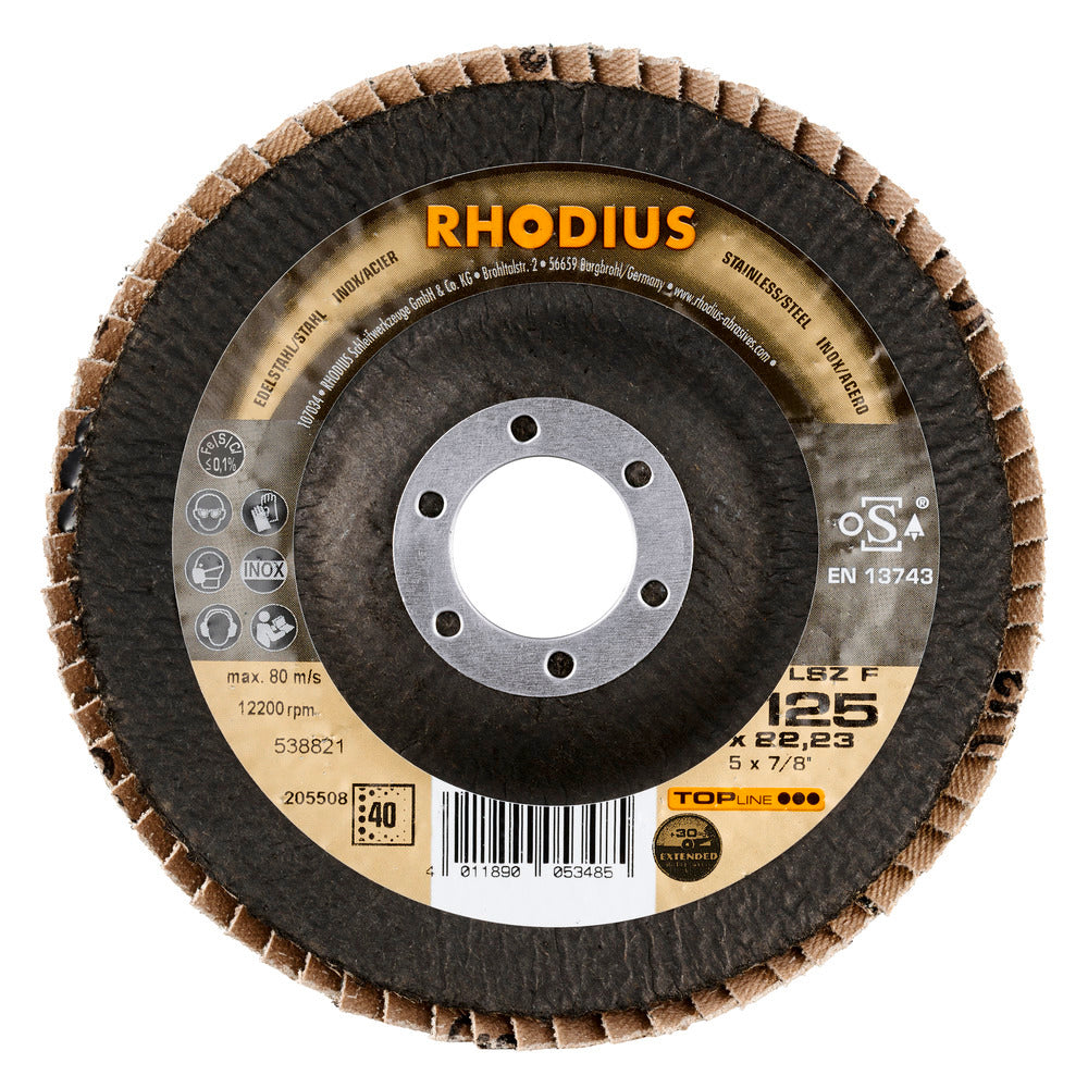 RHODIUS LSZF 125x22,23 K80 (10 förp)