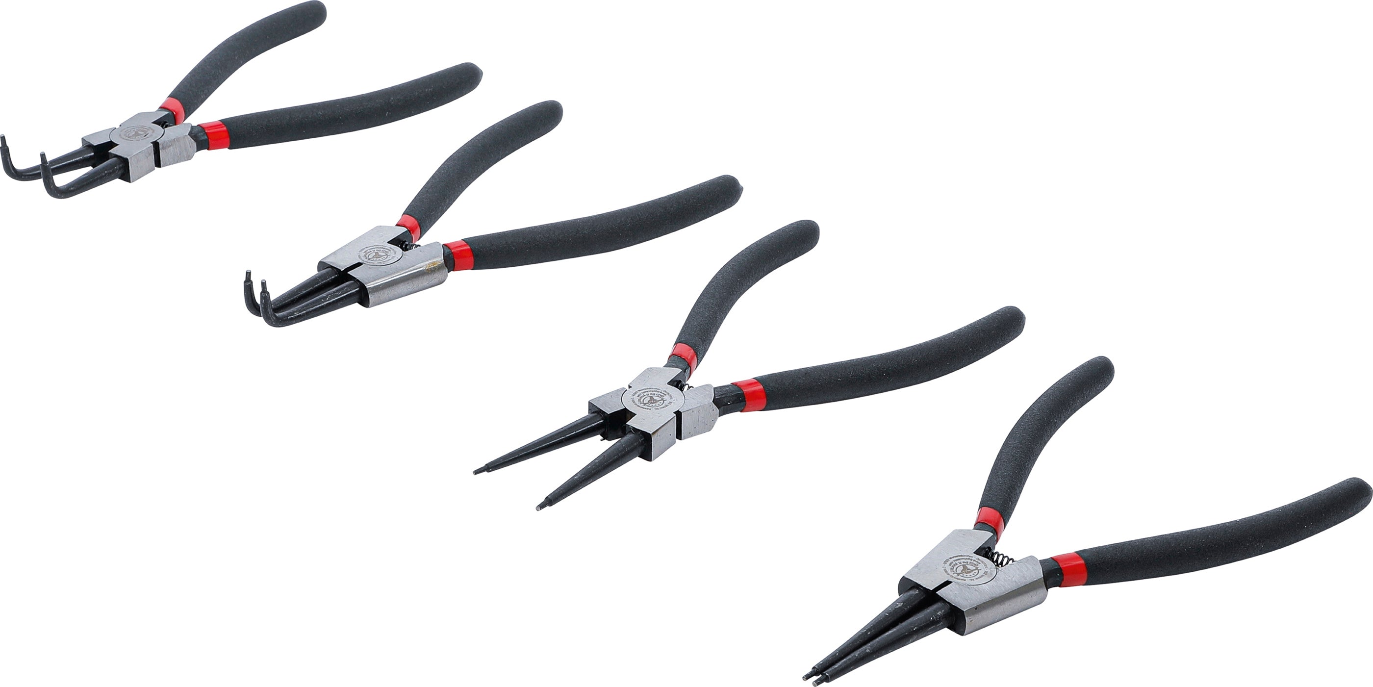 Låsringstång-sats | 175 mm | 4 delar