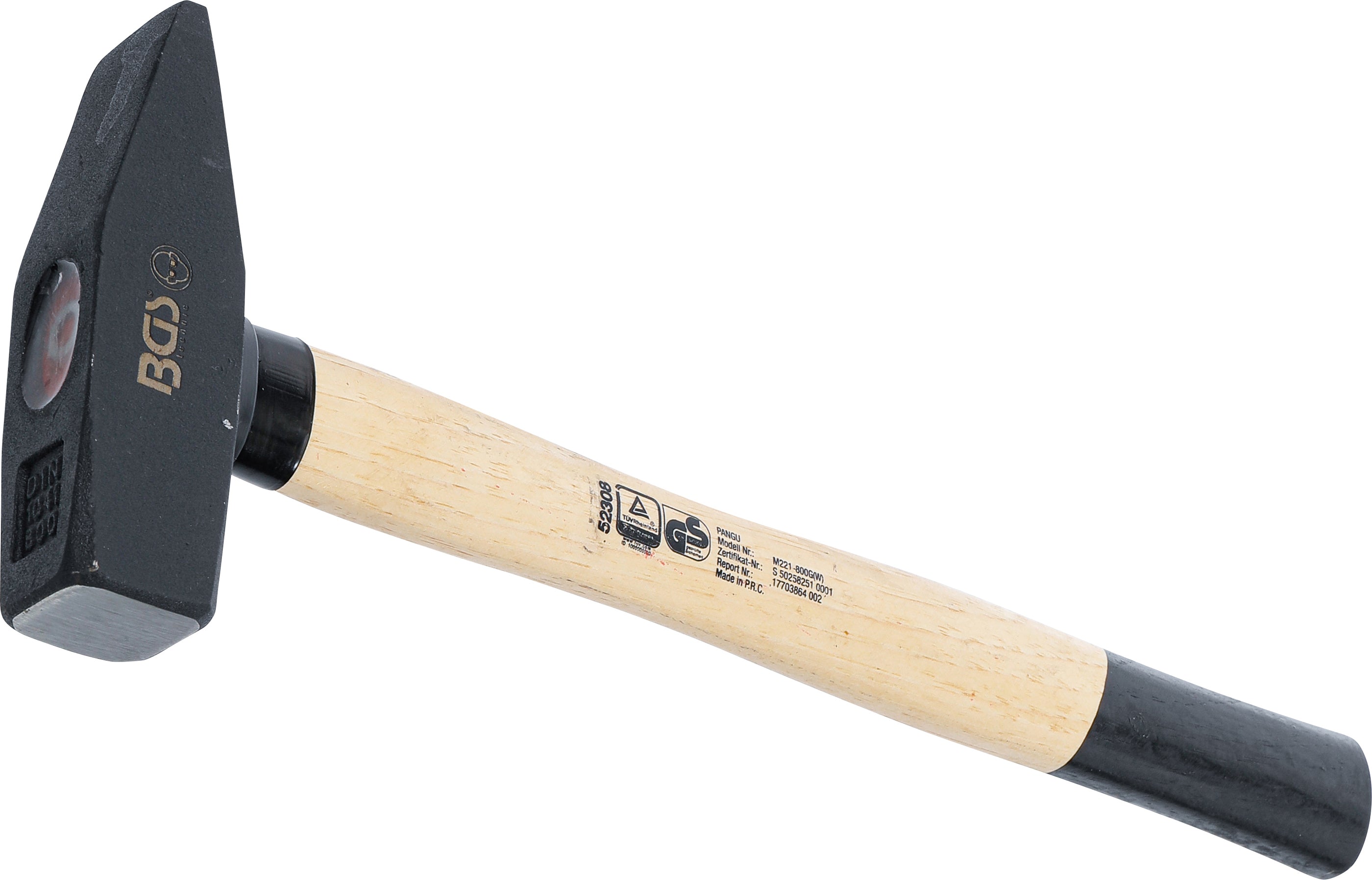 Plåtslagarhammare | Hickory-skaft | DIN 1041 | 800 g