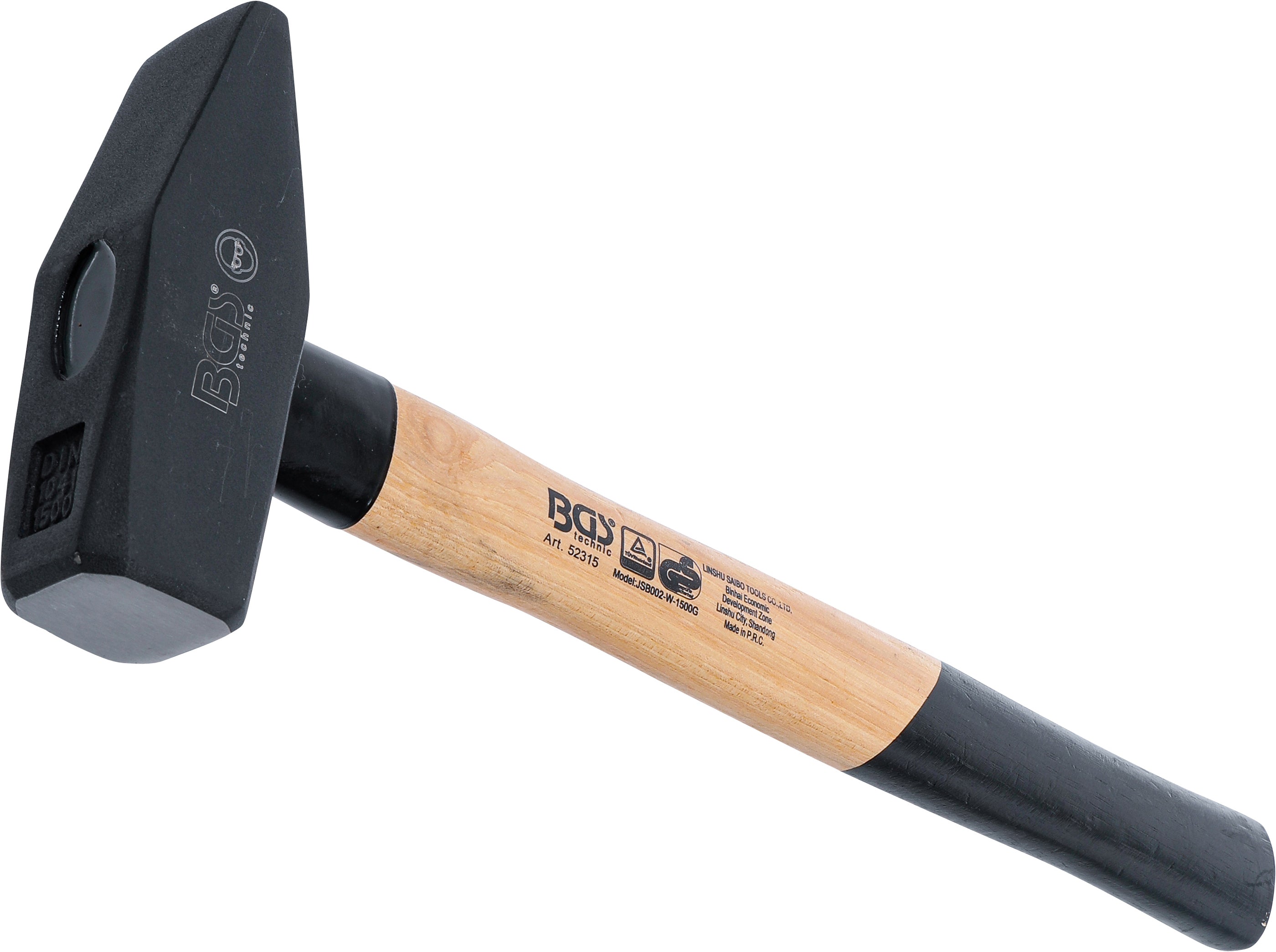 Plåtslagarhammare | Hickory-skaft | DIN 1041 | 1500 g