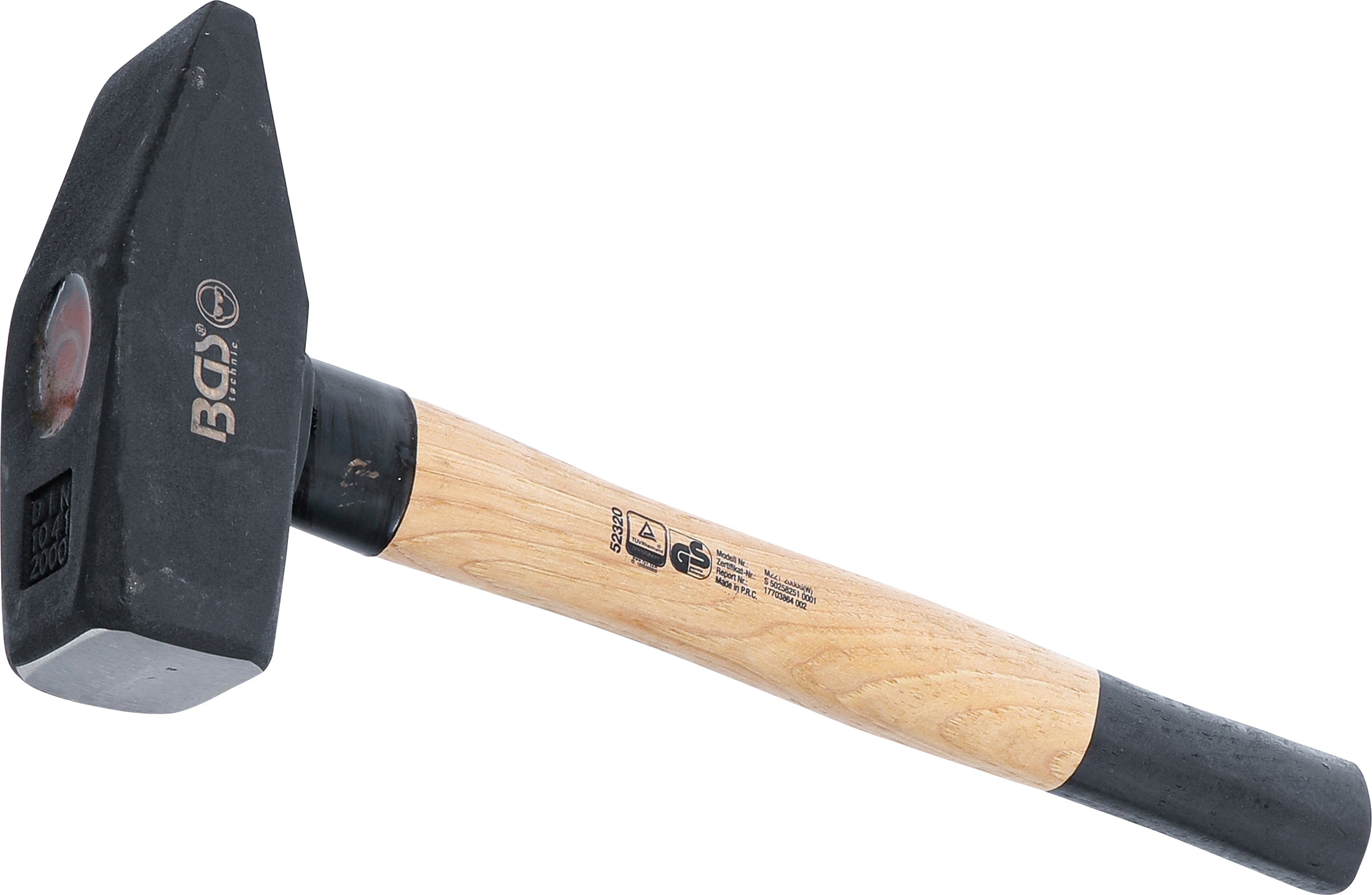 Plåtslagarhammare | Hickory-skaft | DIN 1041 | 2000 g