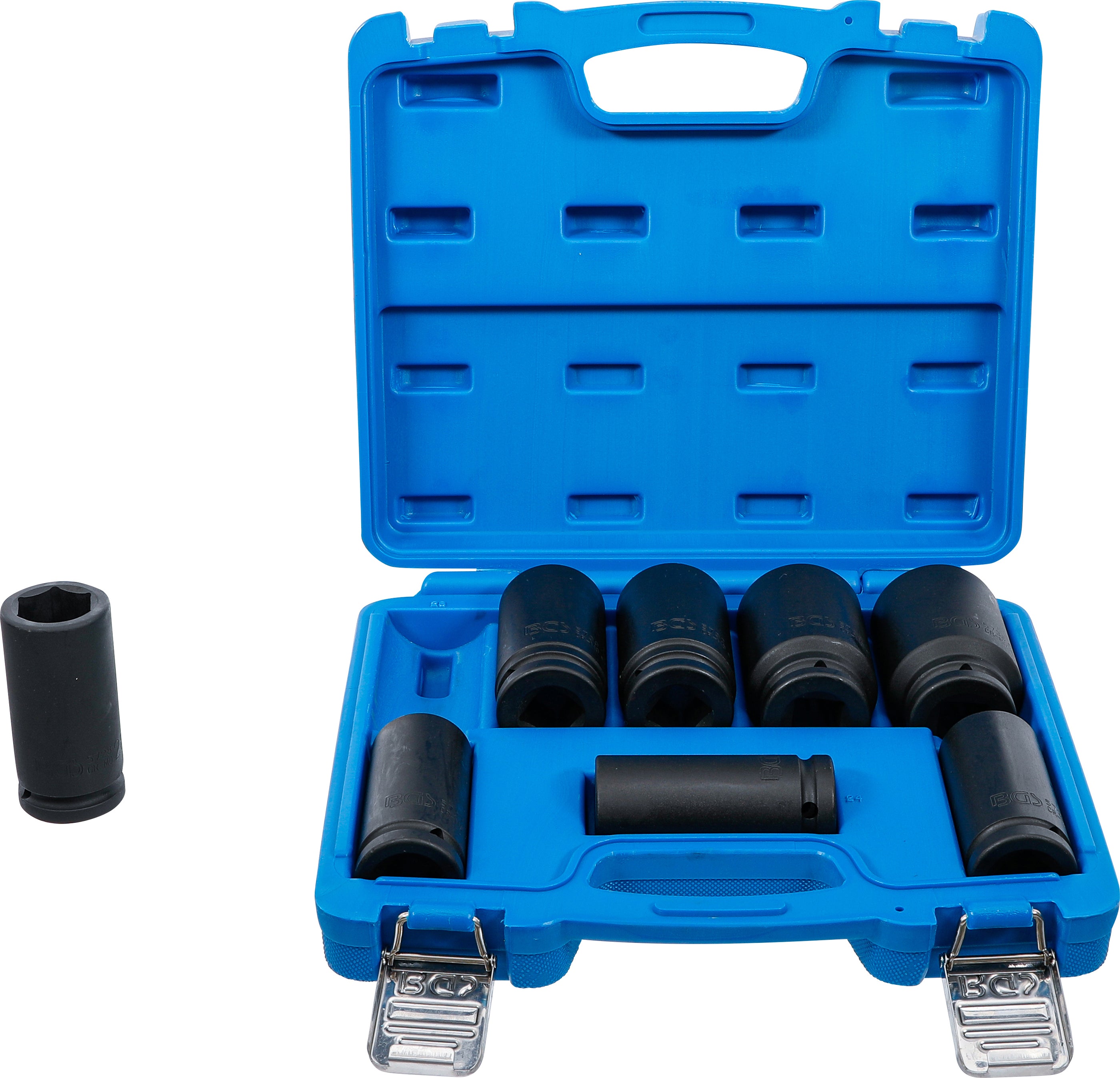 Krafthylsa-sats, extra djup | 20 mm (3/4") | 22 - 38 mm | 8 delar