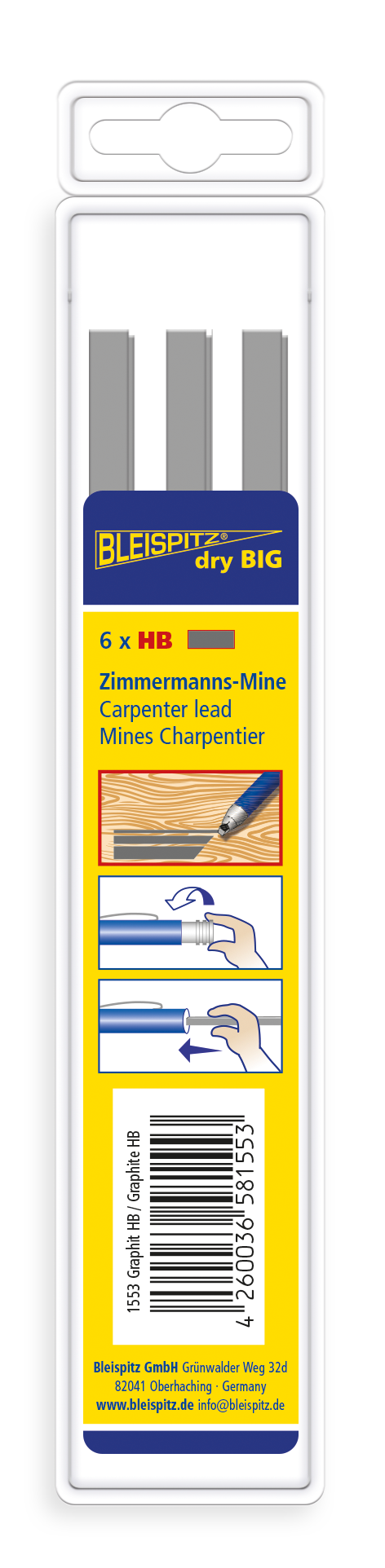 BLEISPITZ Lösa stift (6st) till dryBIG