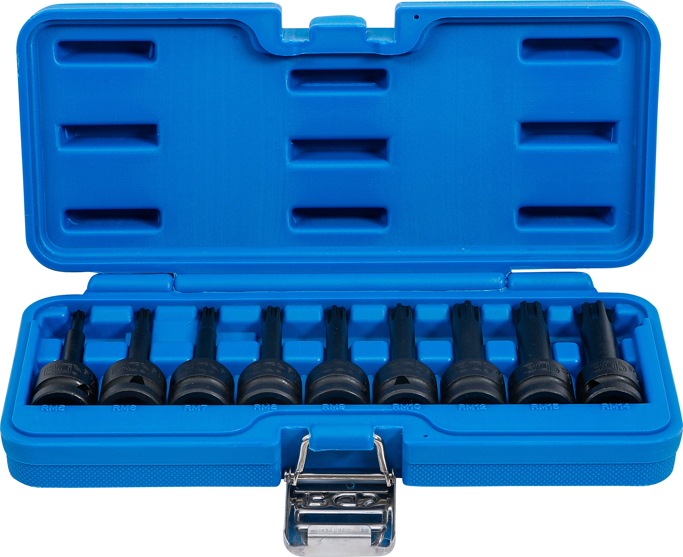 Kraft-Bit-Insats-sats | 12,5 mm (1/2") | Kil-profil (för Ribe) M5 - M14 | 9 delar