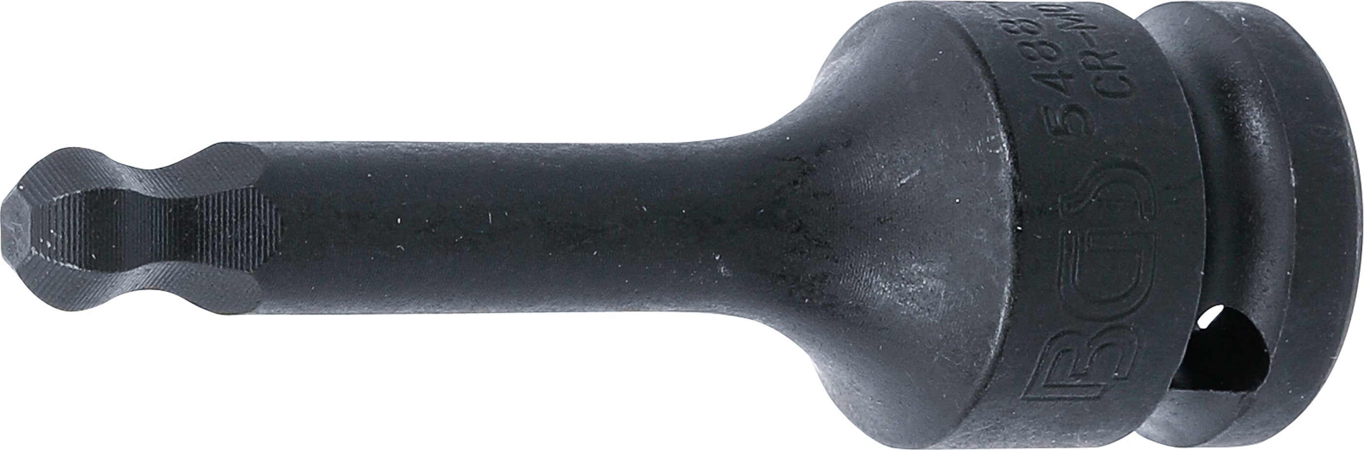 Kraft-Bit-Insats | Längd 75 mm | 12,5 mm (1/2") | Inre sexkant med kulhuvud 8 mm