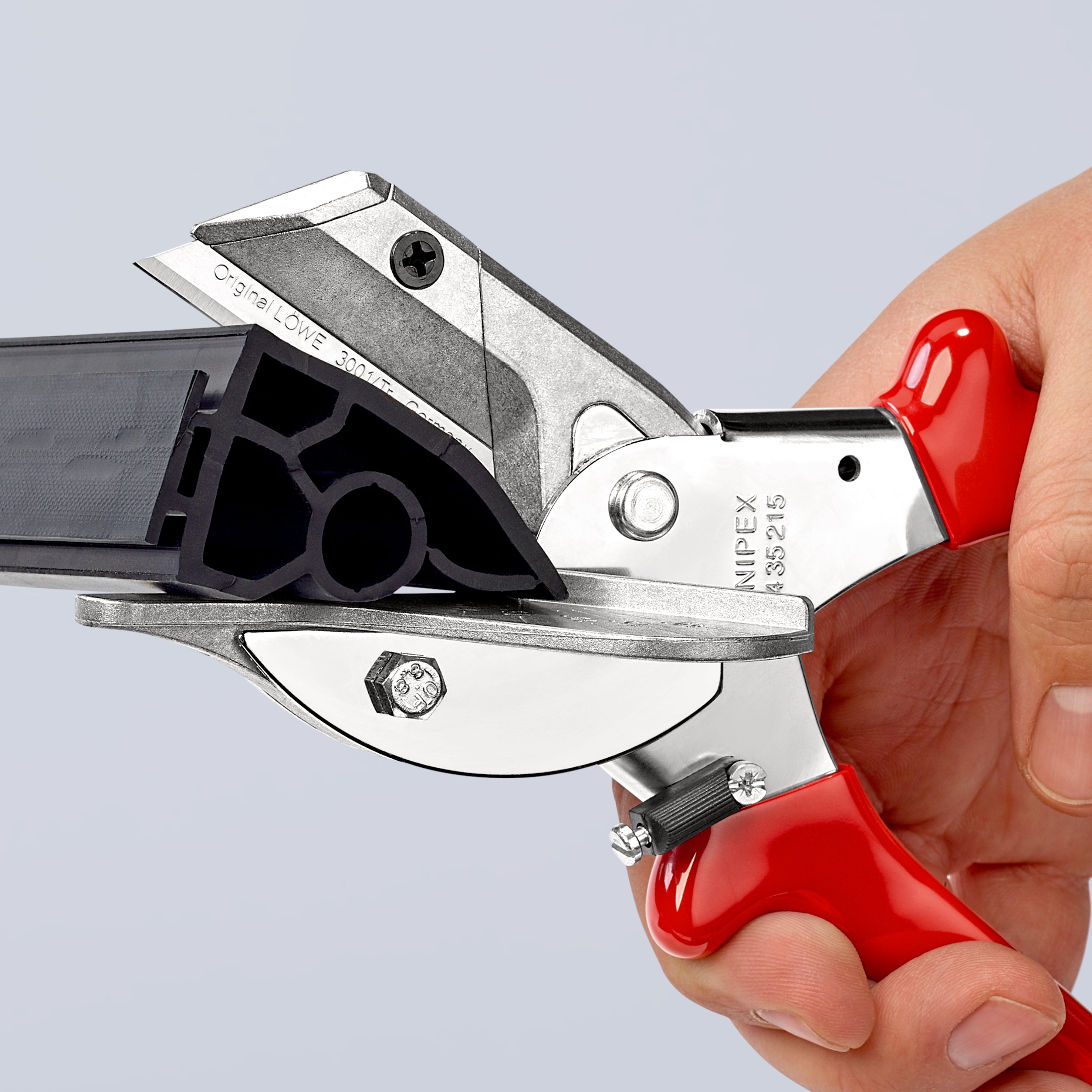 KNIPEX Geringssax för plast- och gummiprofiler 215 mm