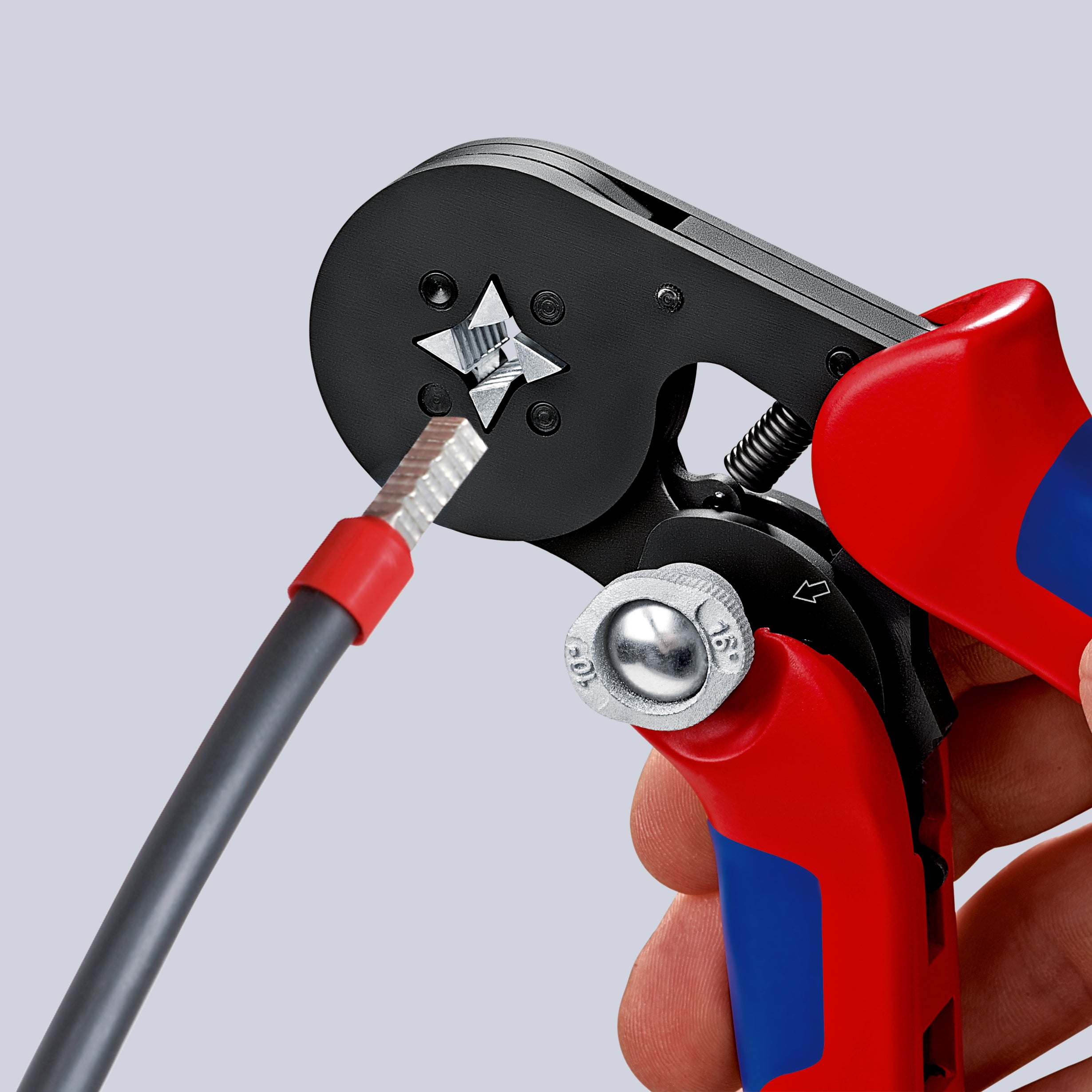 KNIPEX SjÀlvinstÀllande crimptÀnger för Àndhylsor med sidoinföring - SB-pack