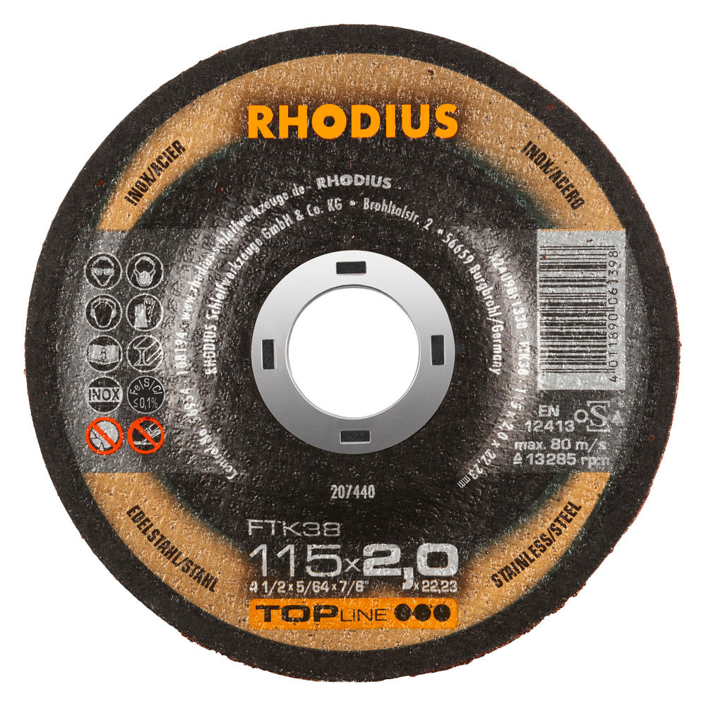 RHODIUS FTK38 Kapskiva 115x2.0x22,23 (25 förp)