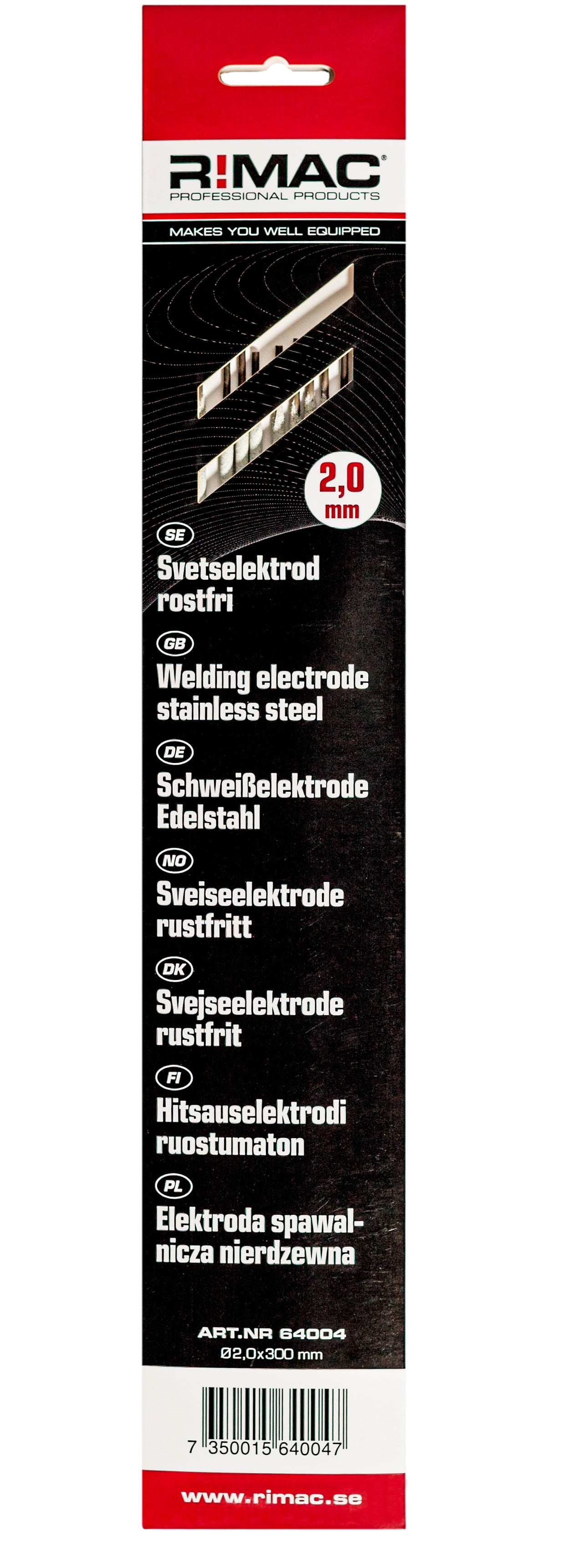 RIMAC SB-pac Rostfri svetselektrod-2,0x10st