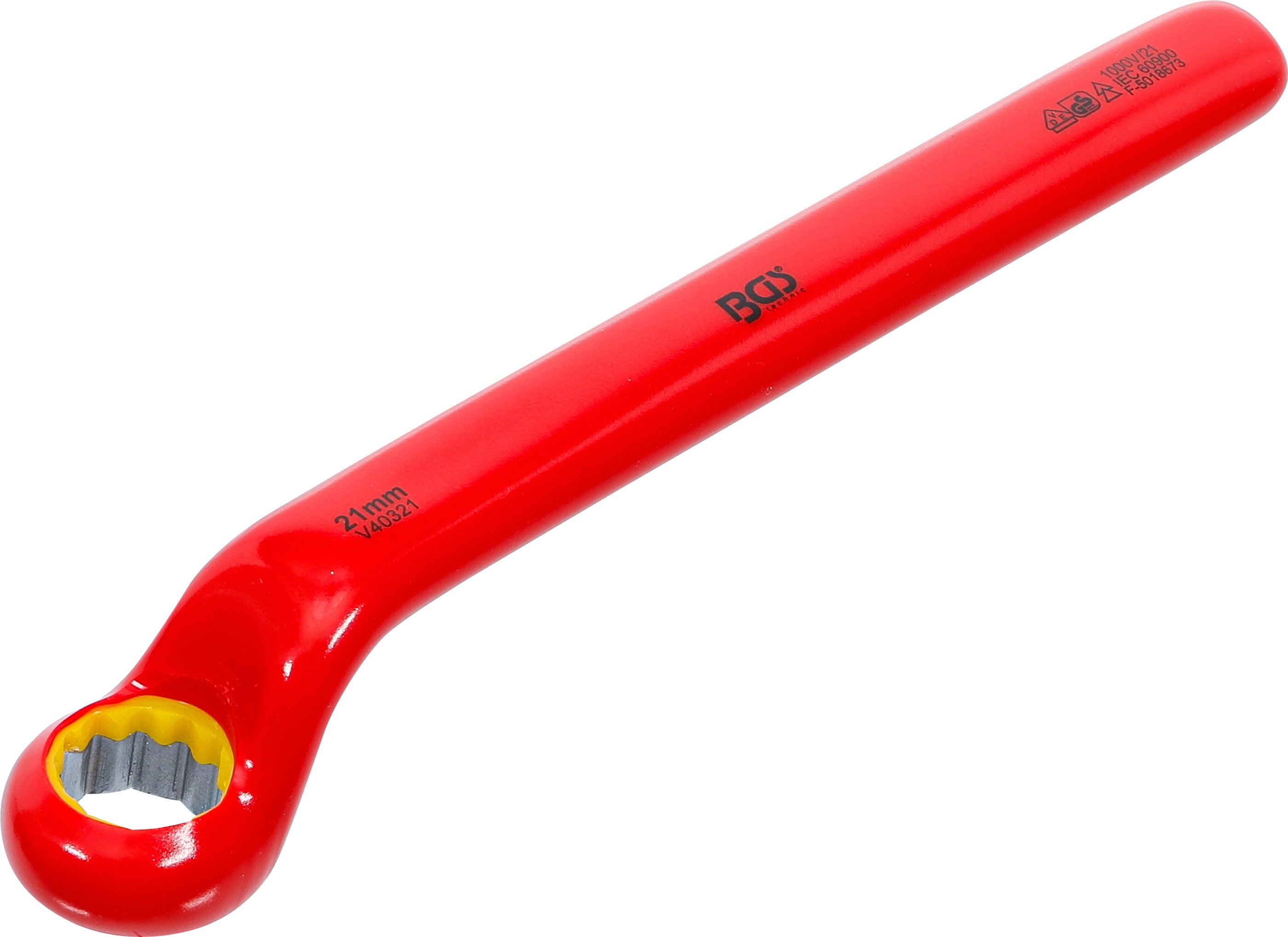 VDE enkel ringnyckel | djupt bockad | 21 mm