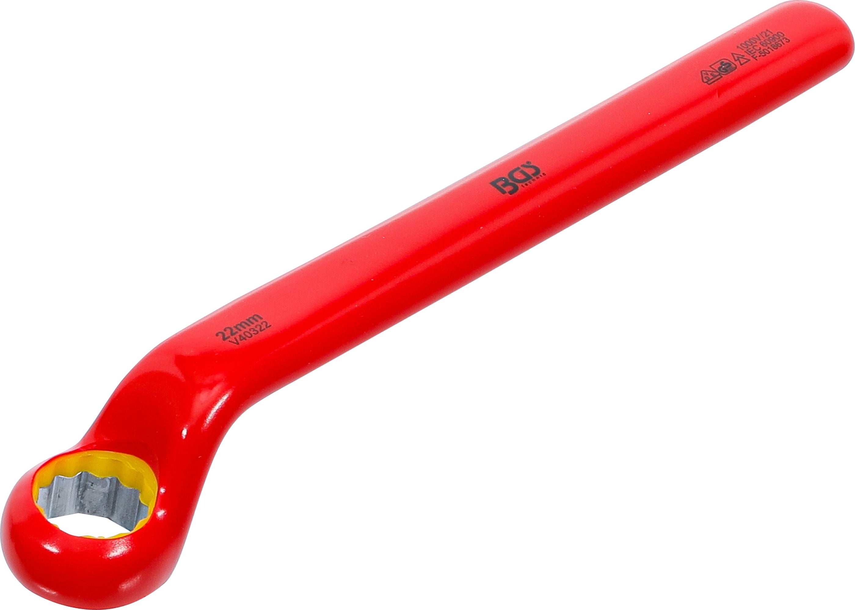 VDE enkel ringnyckel | djupt bockad | 22 mm