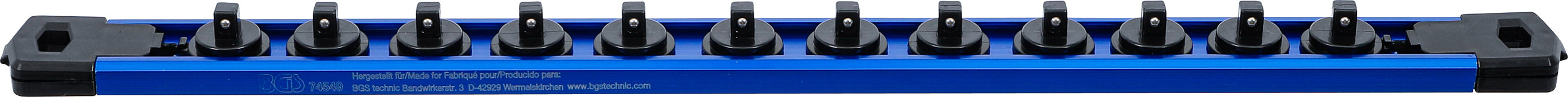 Hållarskena för 12 Hylsaer | Magnetisk | för 6,3 mm (1/4")