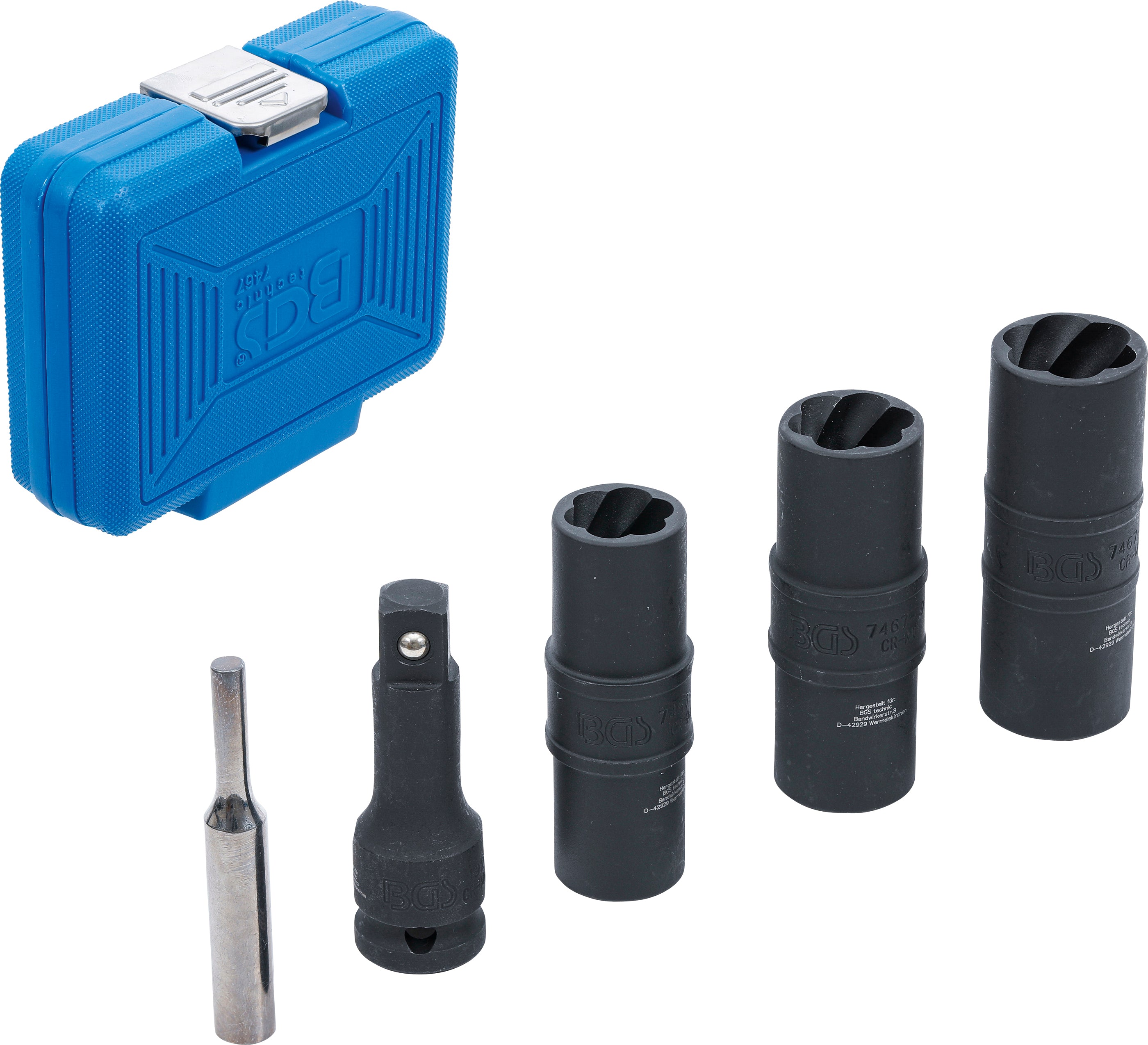 Kraft-special hylsnyckel-vändhylsa-sats | Sexkant & skruvdragare 17 - 19 - 21 mm | 12,5 mm (1/2") | 3 delar