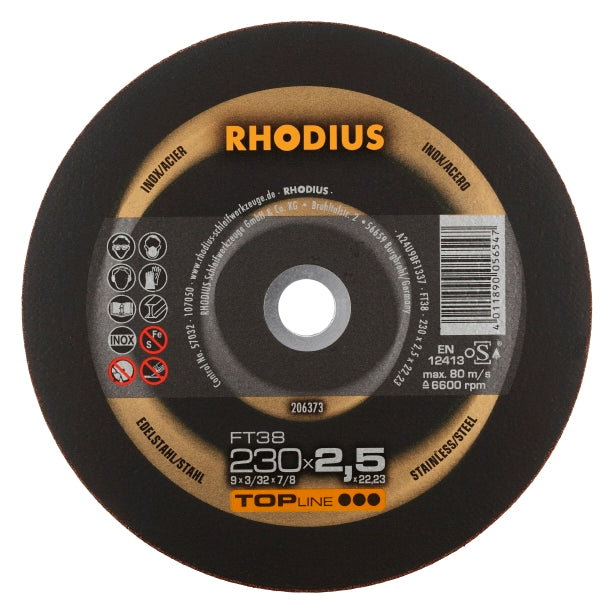 RHODIUS FT38 Kapskiva 230x2,5 (25/förp)