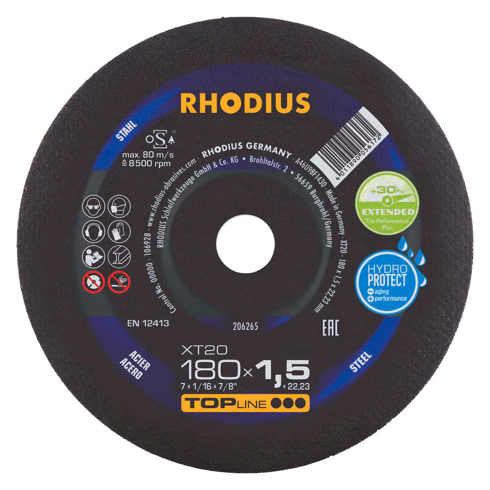 RHODIUS XT20 Kapskiva 180x1,5 x22,23 (50 förp)