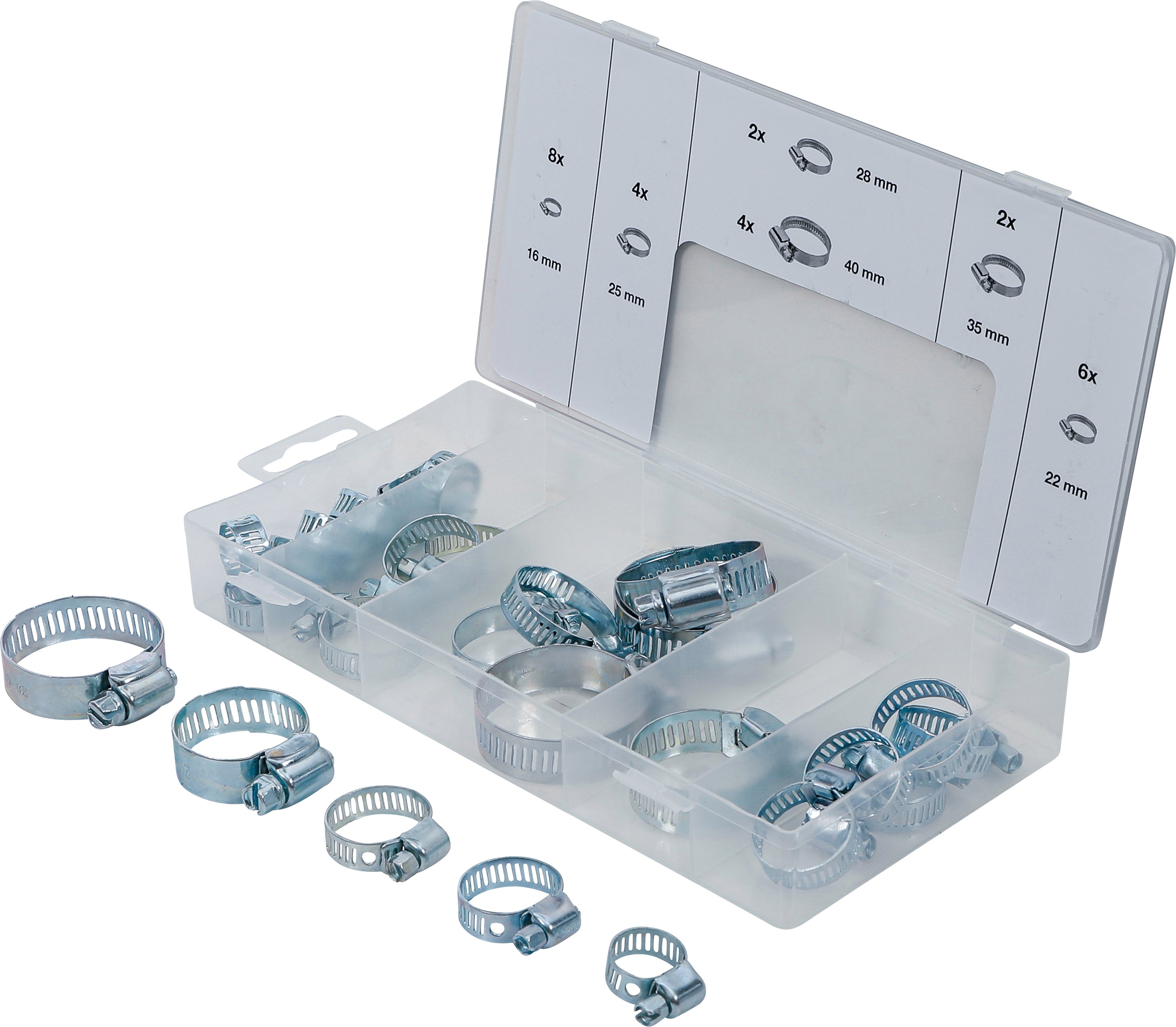 Slangklämmor-sortiment | Ø 16 - 40 mm | 26 delar